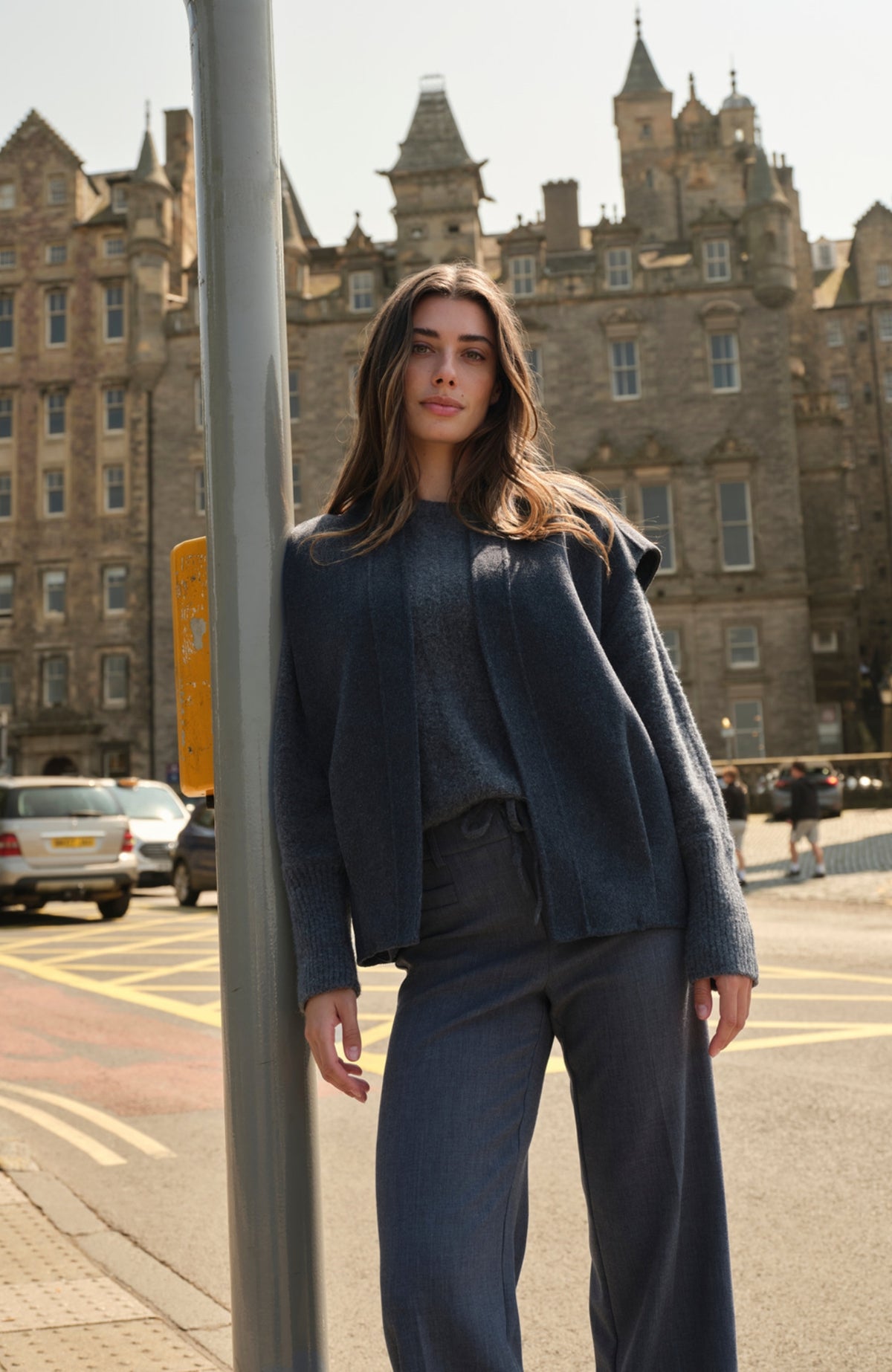 Oversized Wool Mix Vest
