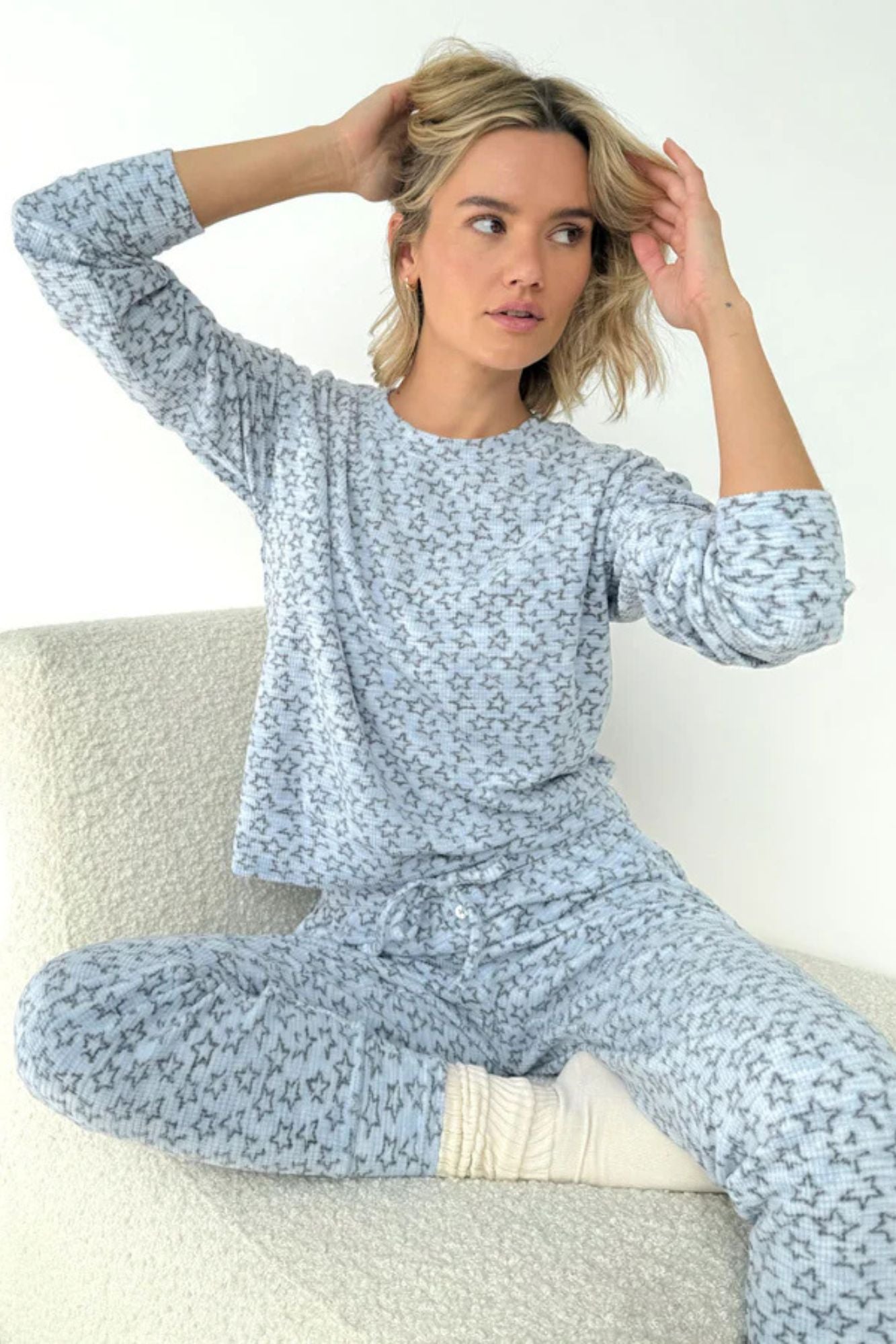 Outline Stars Marna Waffle PJ Set