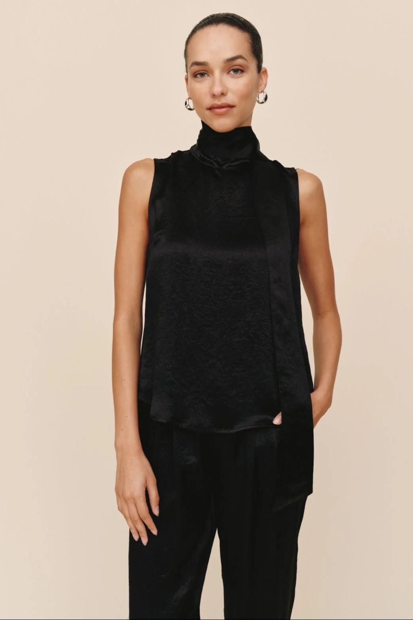 Scarf Neck Blouse