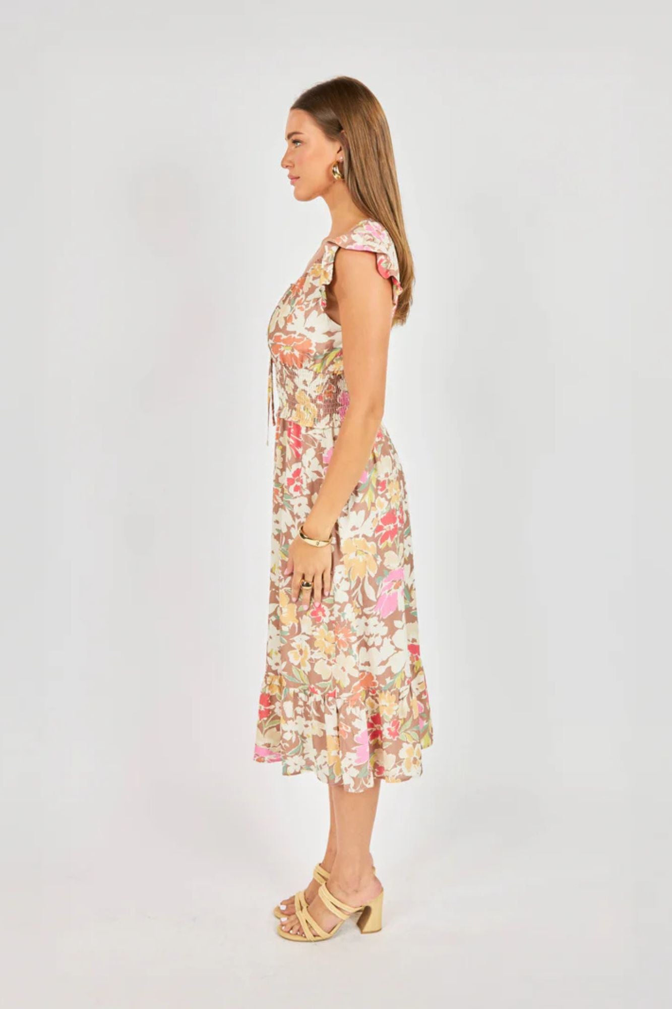 Floral Dunes Midi Dress