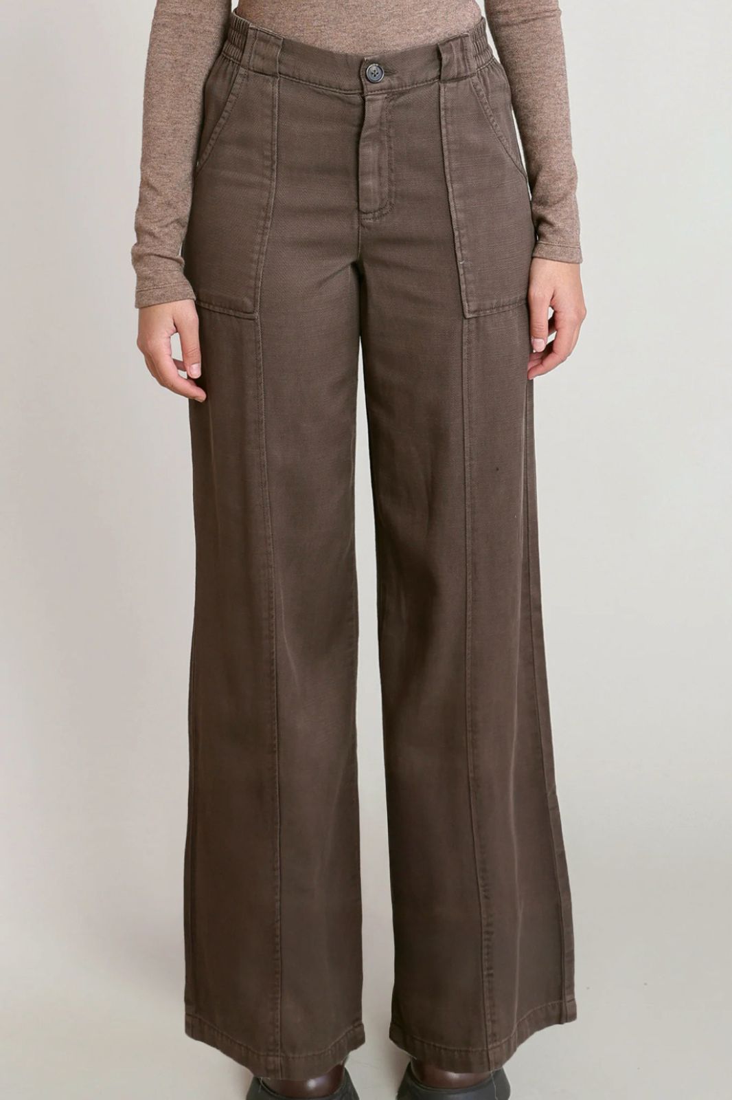 Twill Wide Leg Pant