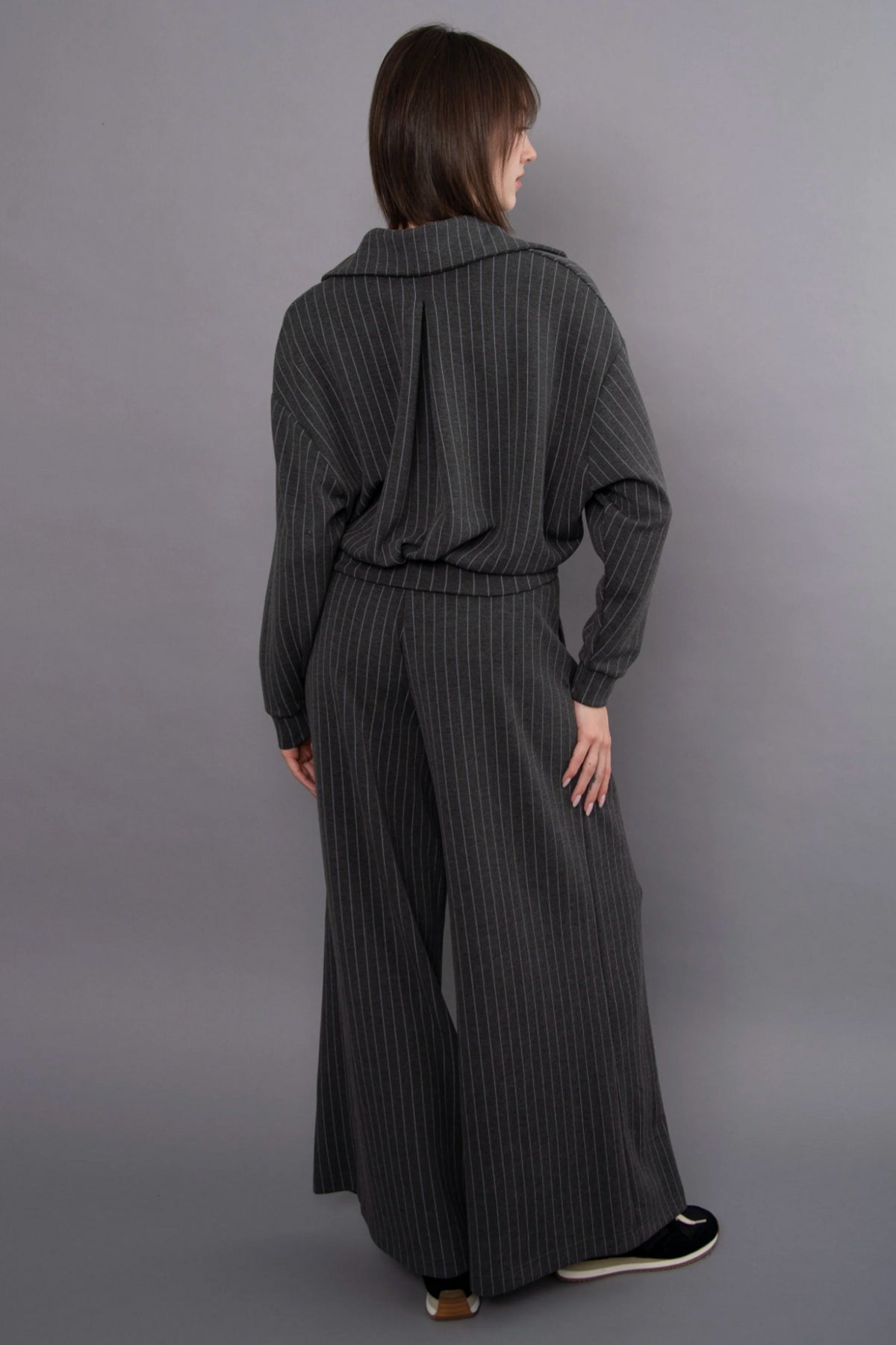 Mauritz Striped Zip Mock Neck