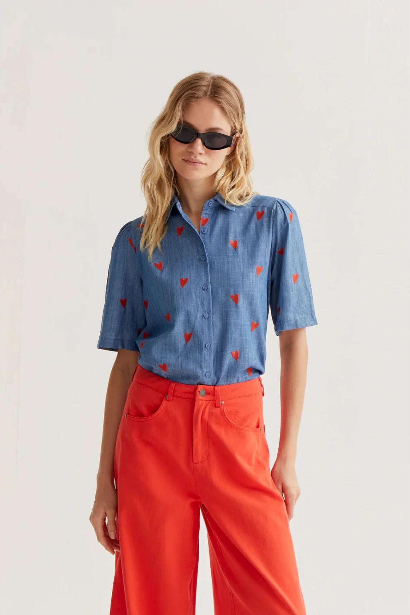Chambray Hearts Shirt