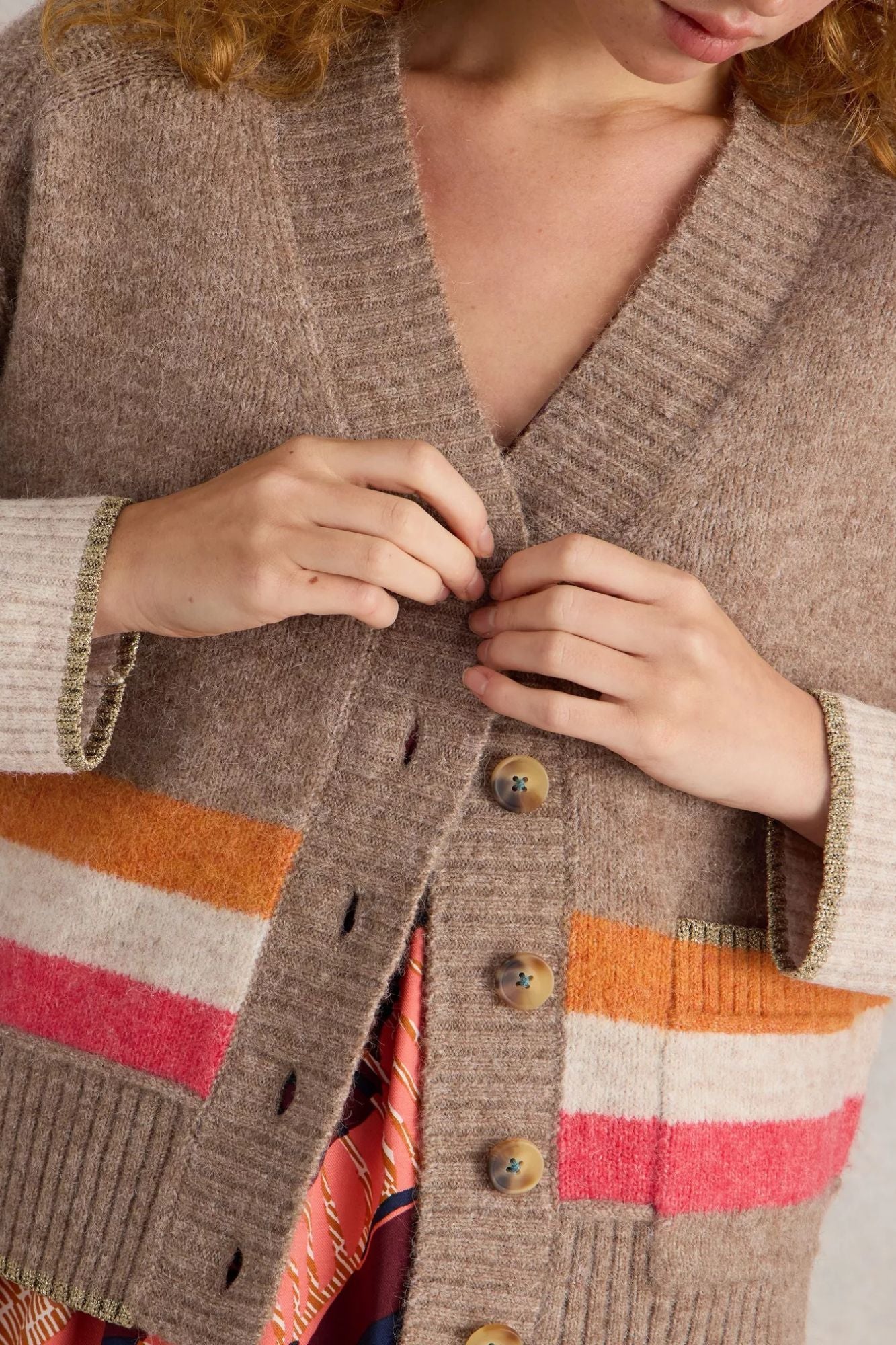 Judi Stripe Cardi