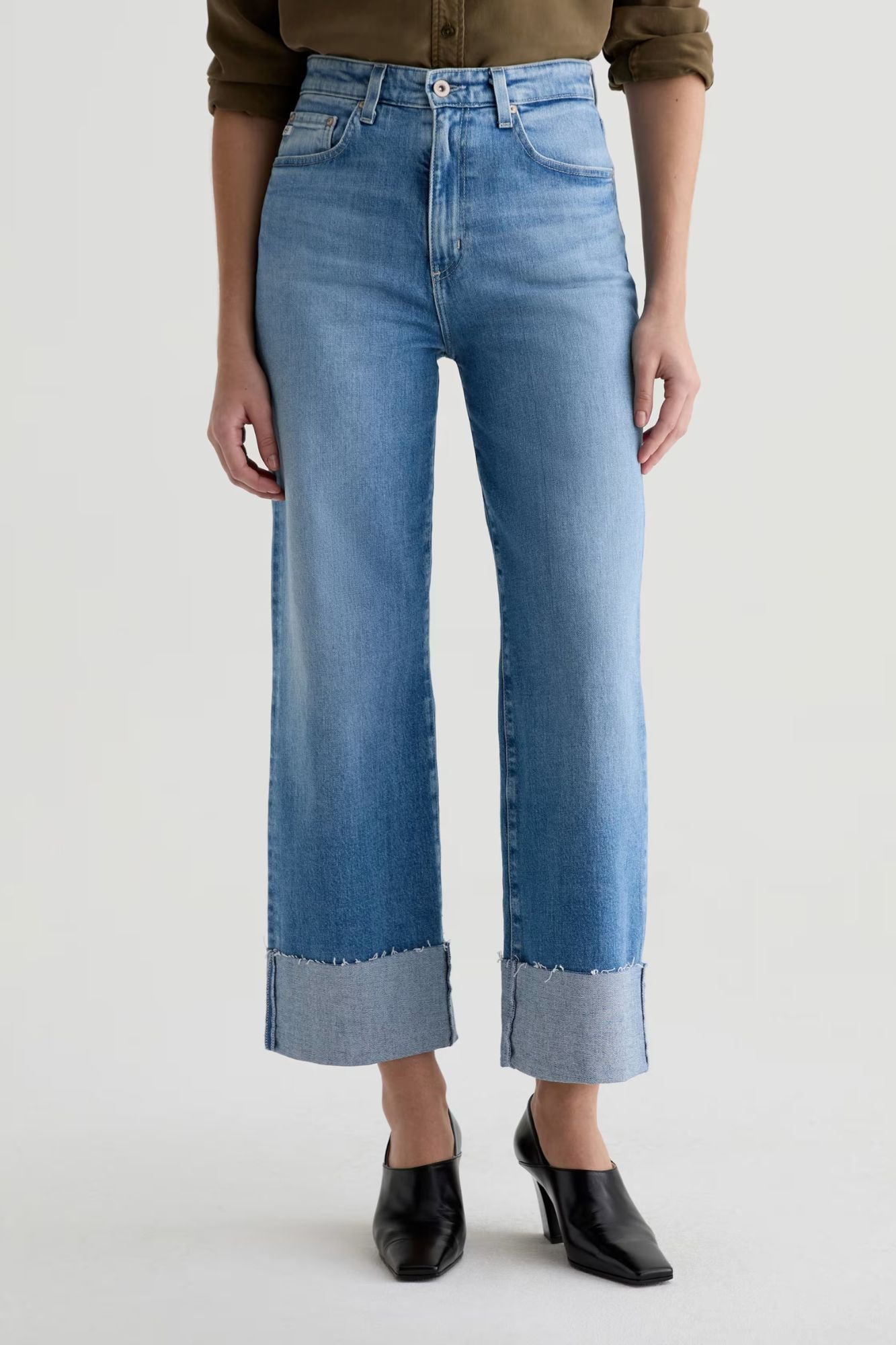 Kora Ankle Cuffed High-Rise Wide Leg