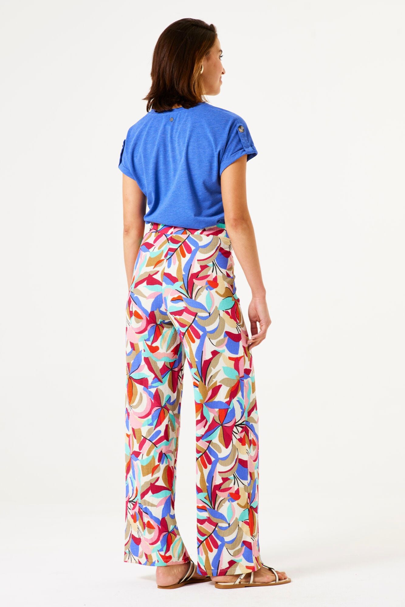 Printed Crinkle Pants