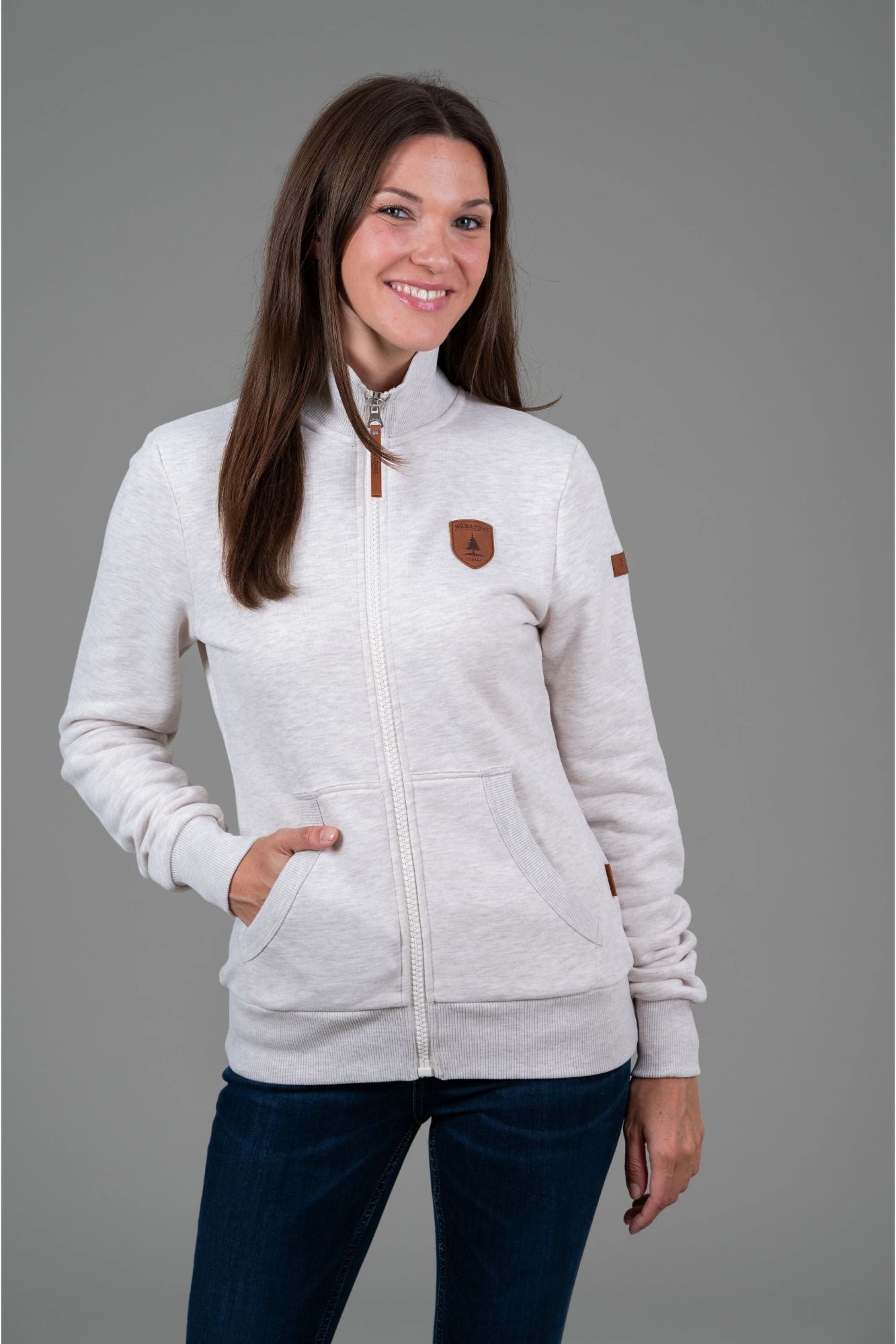 Marla Full-Zip Rib Neck Sweashirt