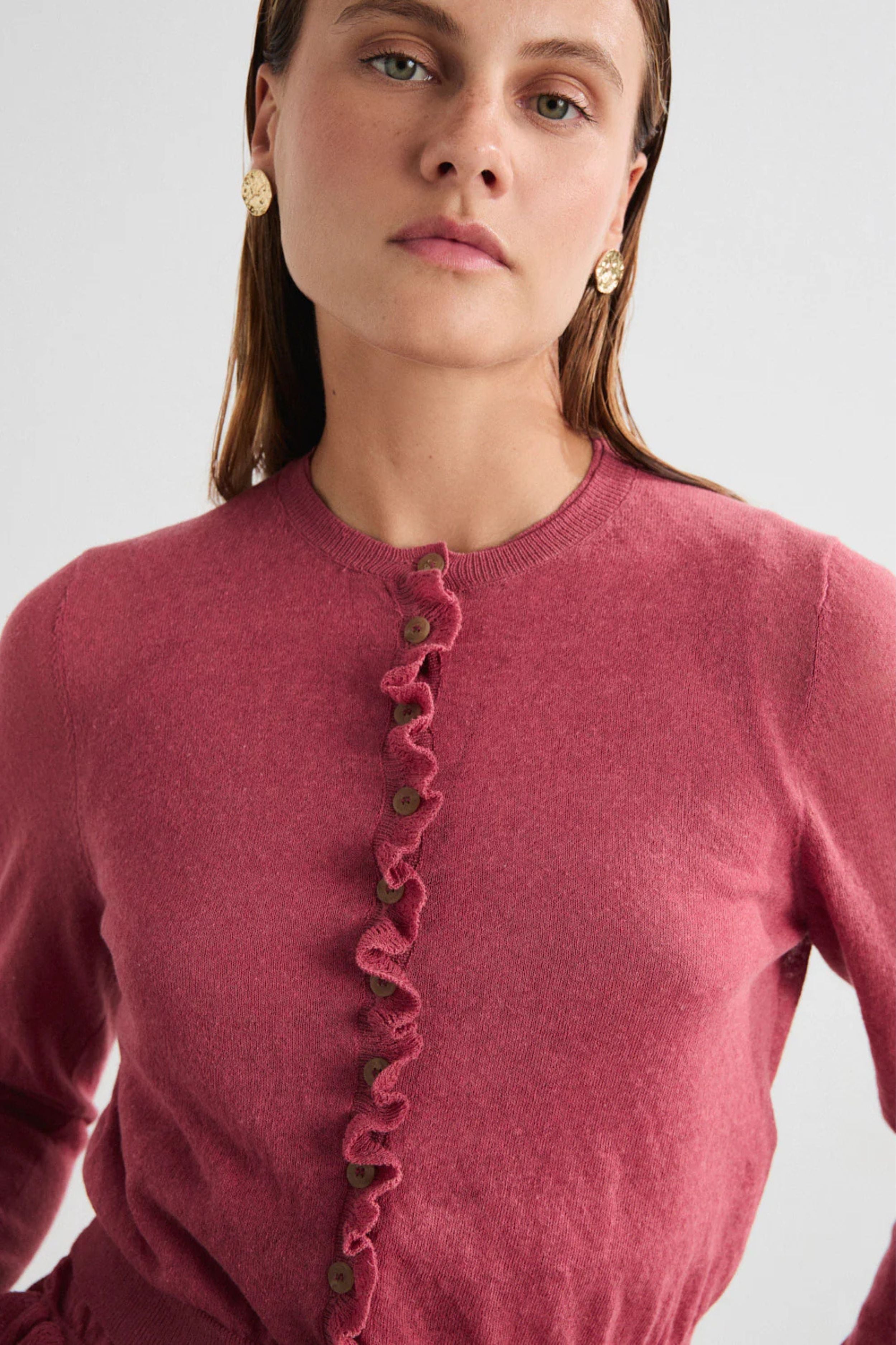 Mirri Cardigan With Ruffle