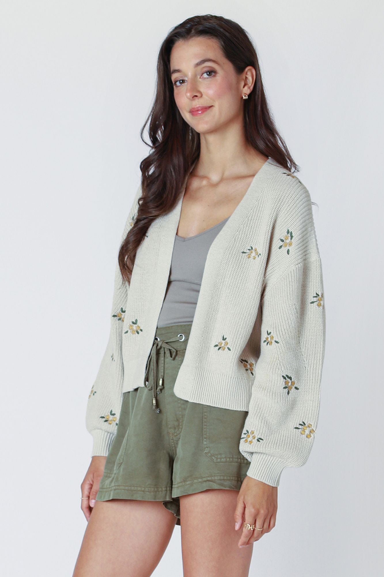 L/S Emdroidered Cardigan