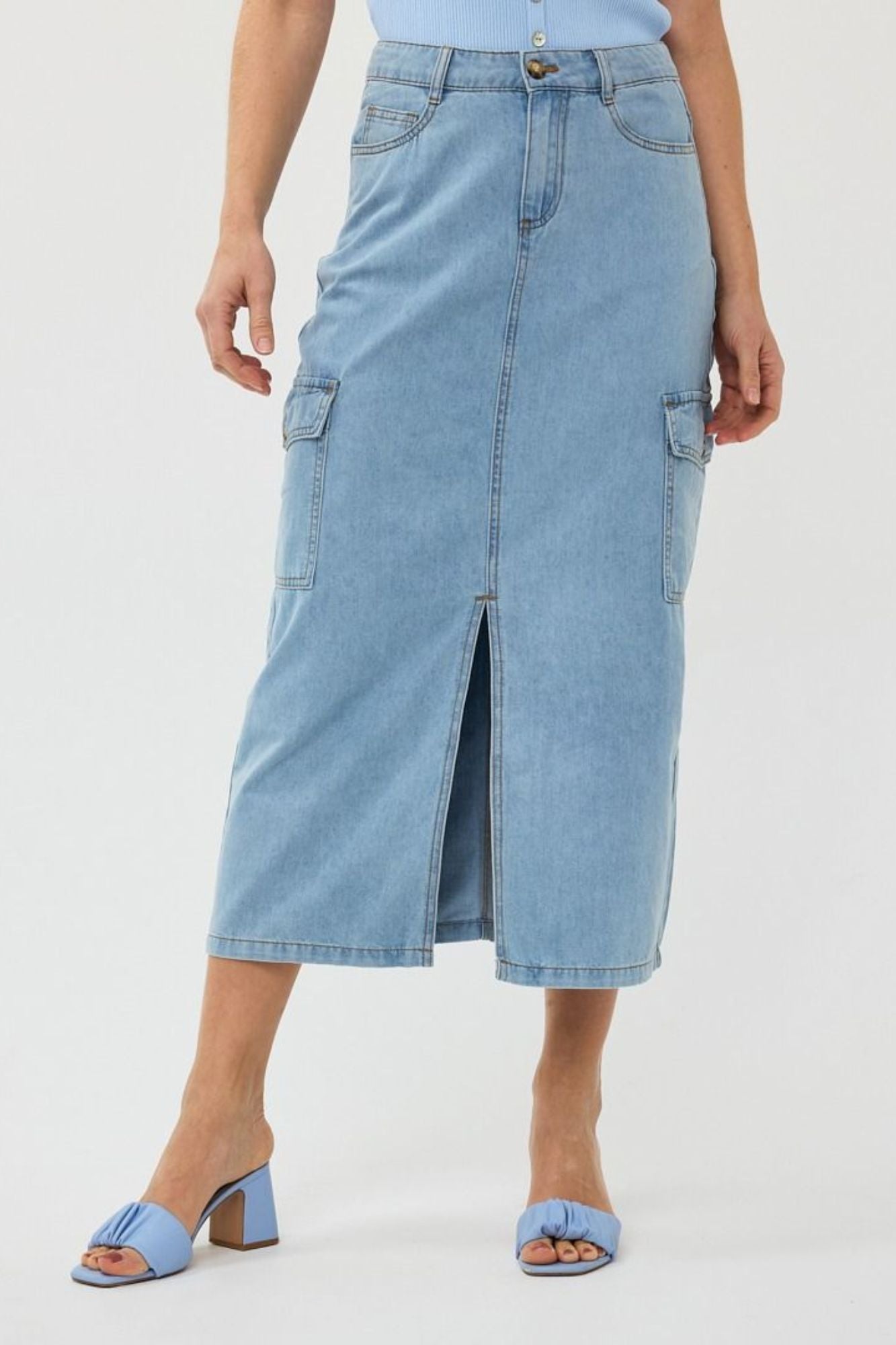 Skirt Cargo Midi Jeans