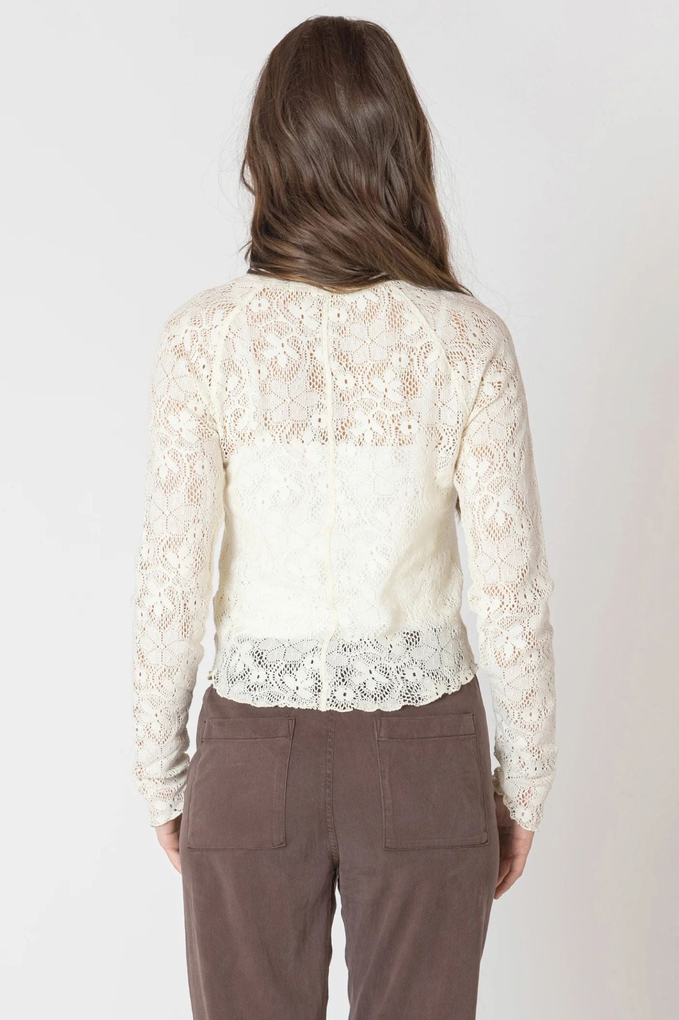 Exposed Seam Lace Top