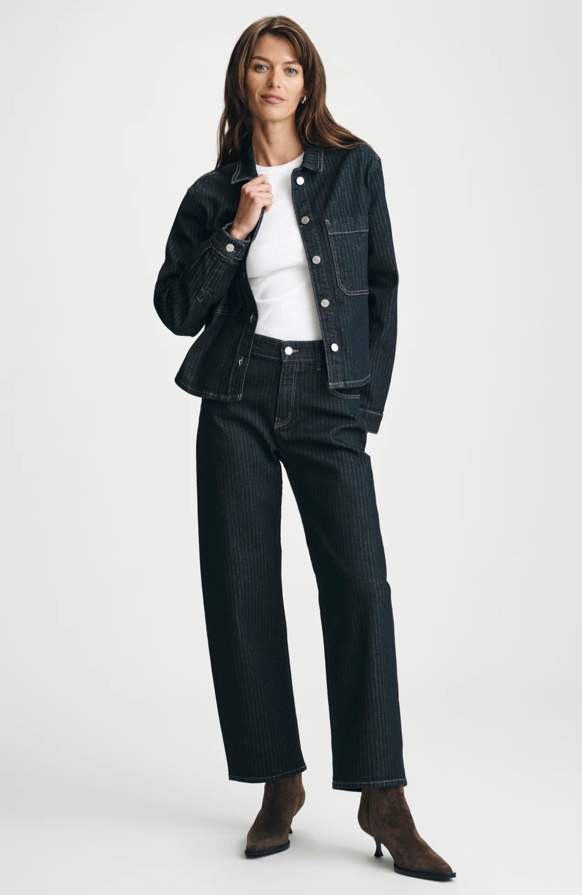 Norina Cropped Denim Overshirt
