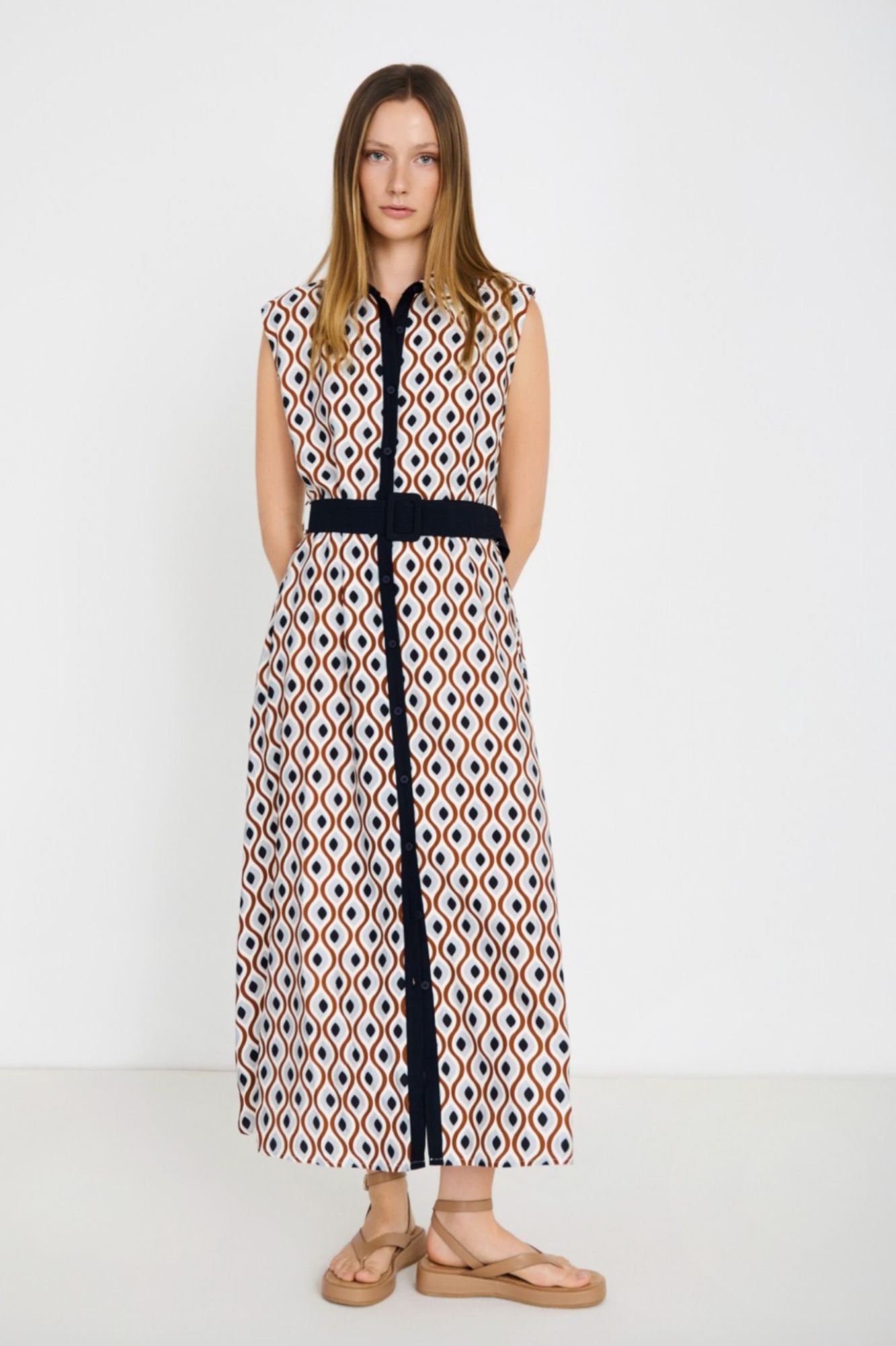 Retro Print Dress