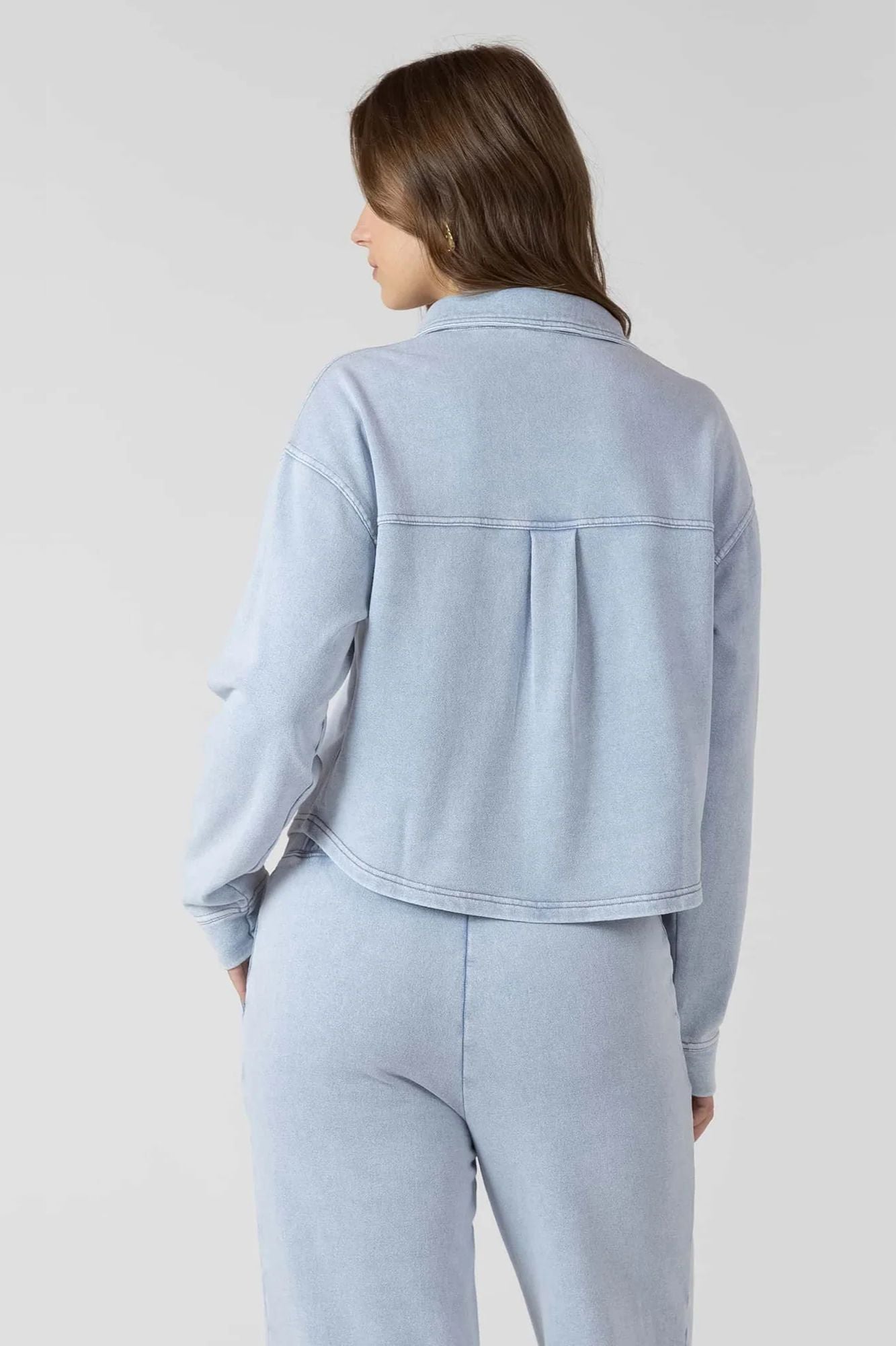 Cropped Knit Overshirt