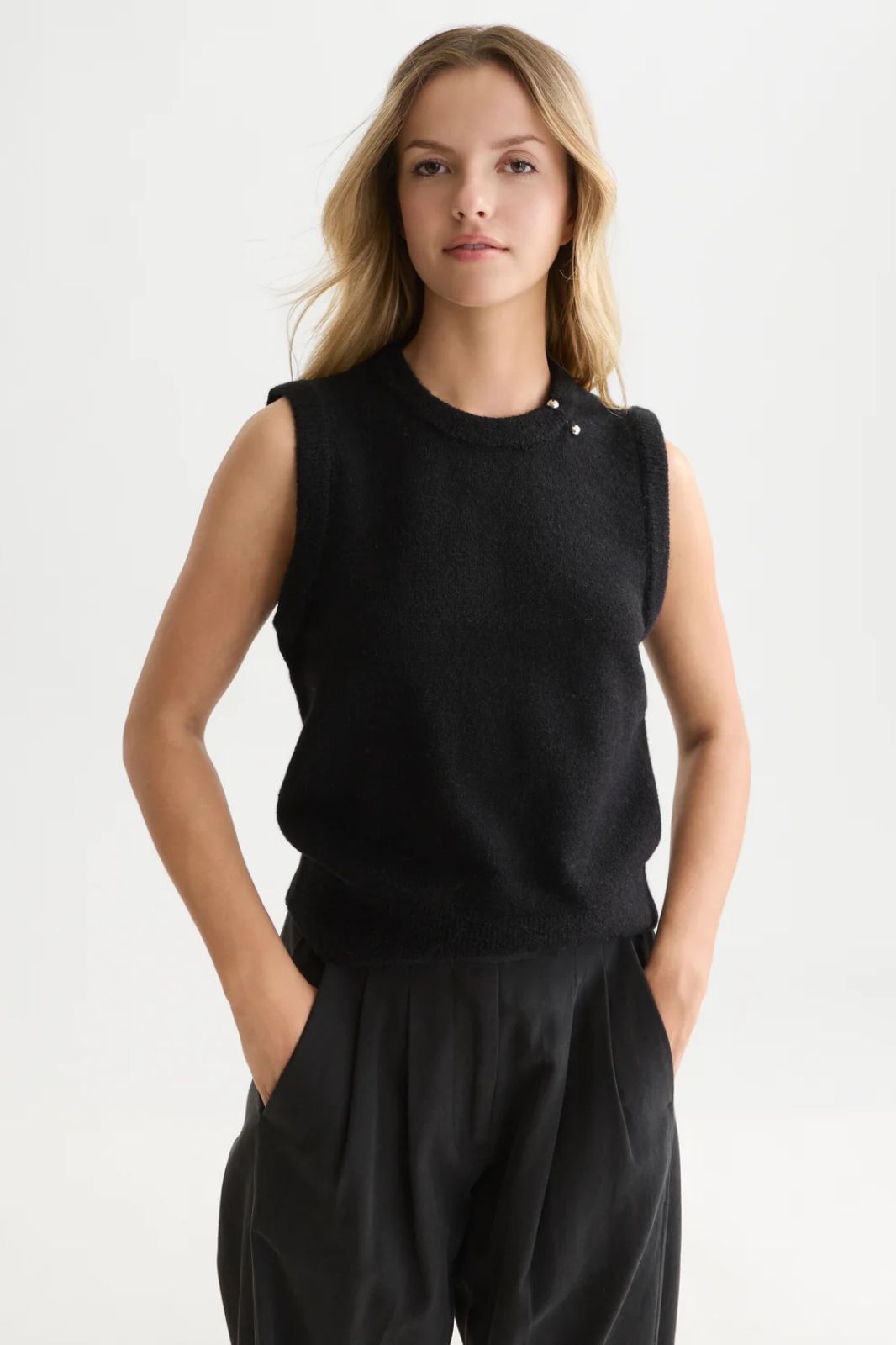 Knitted Detail Vest