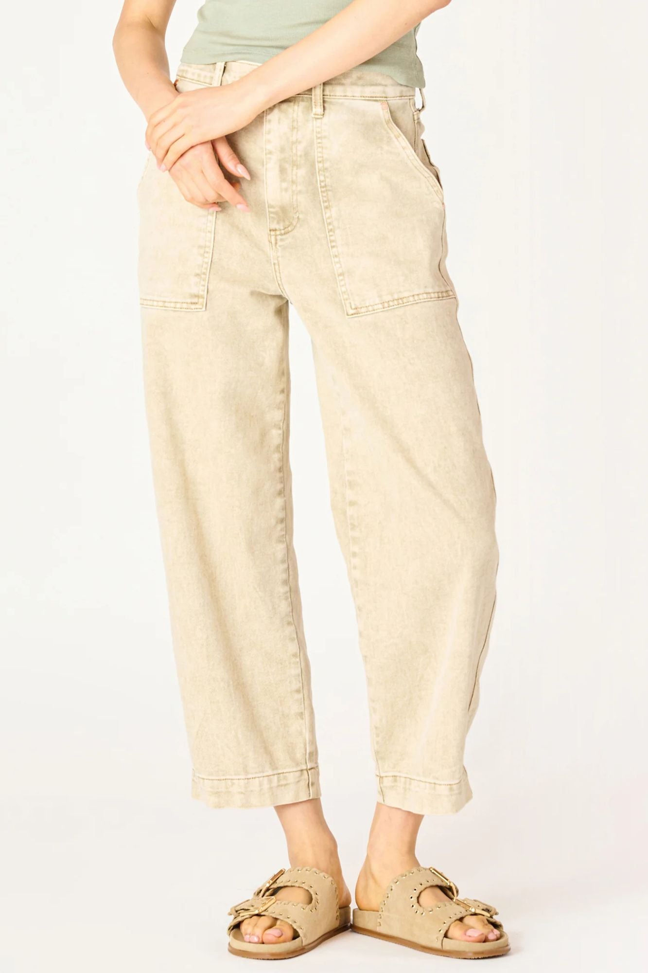 High Rise Staight Leg Ankle Jean