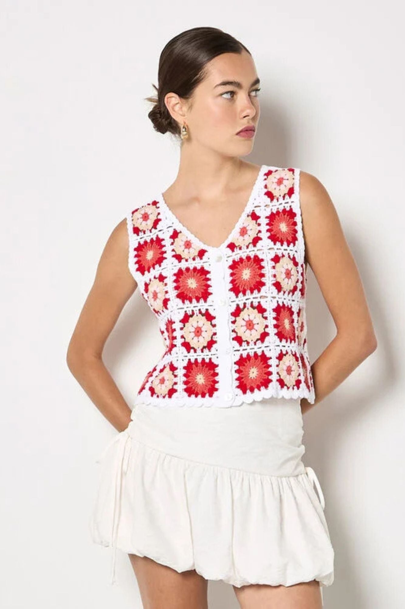 Crochet Button Through Vest