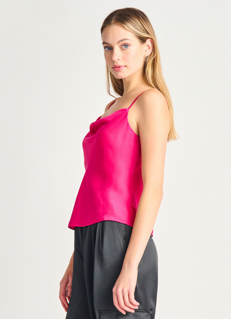 Drapeneck Satin Camisole
