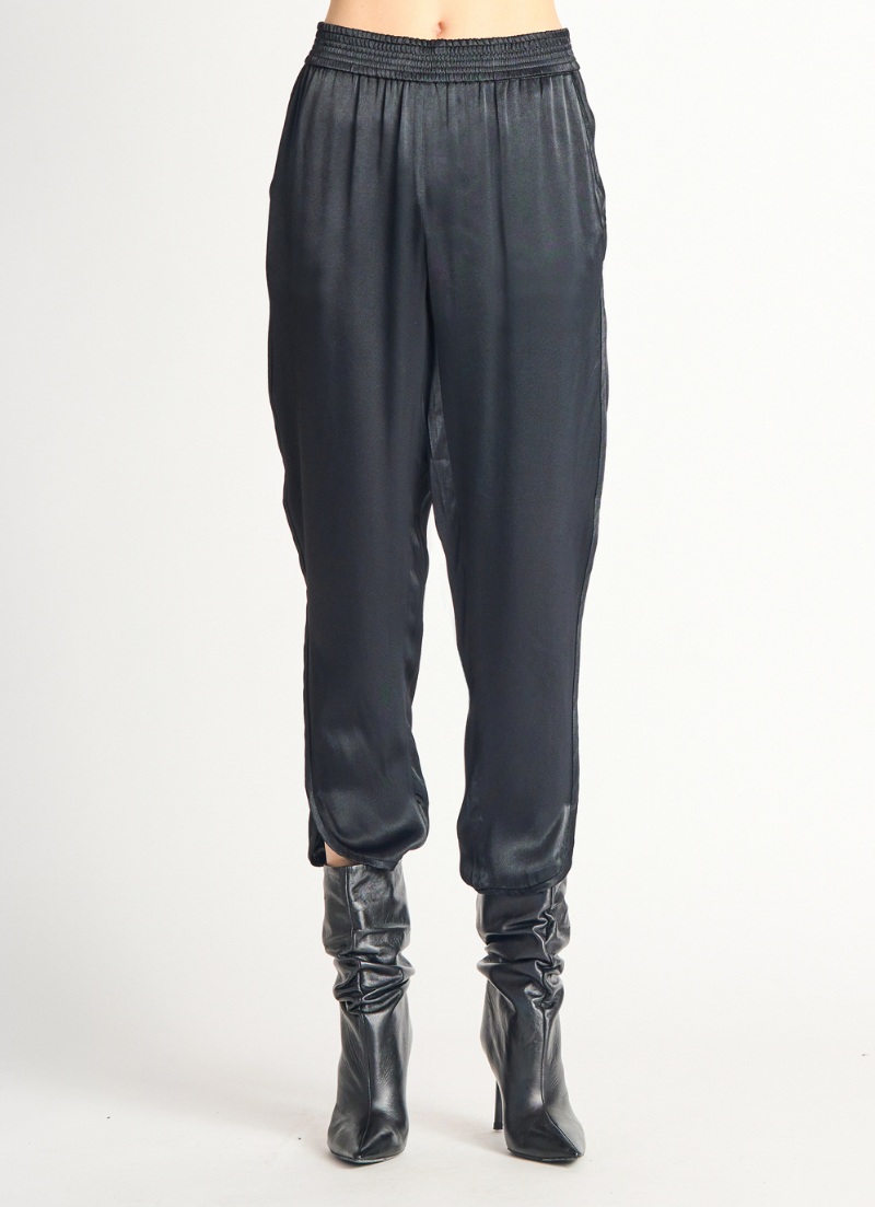 Pantalon en satin à enfiler