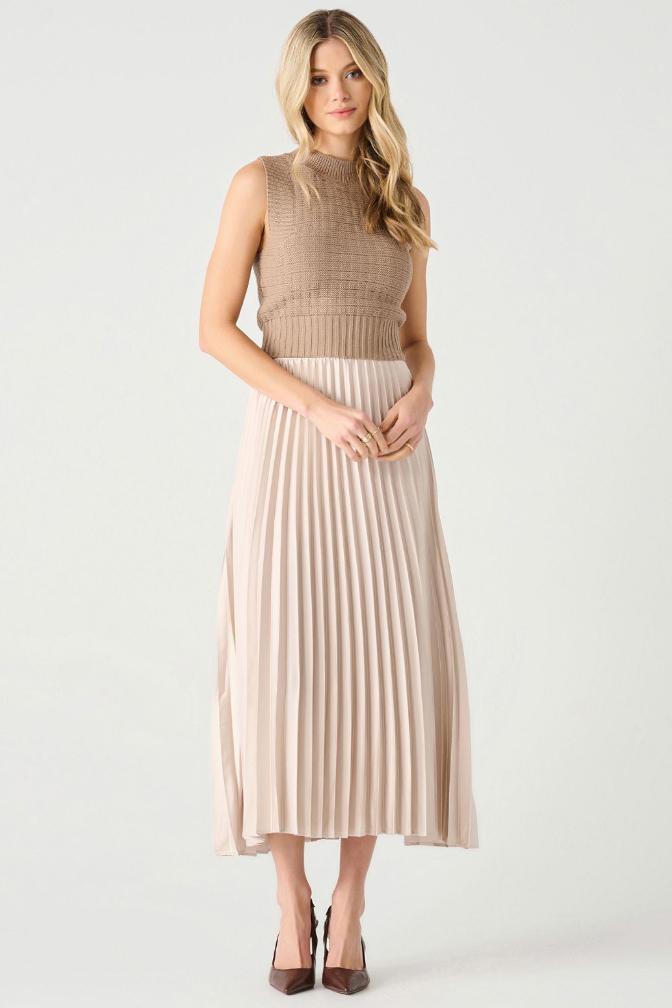 Noel Pleated Maxi Skirt