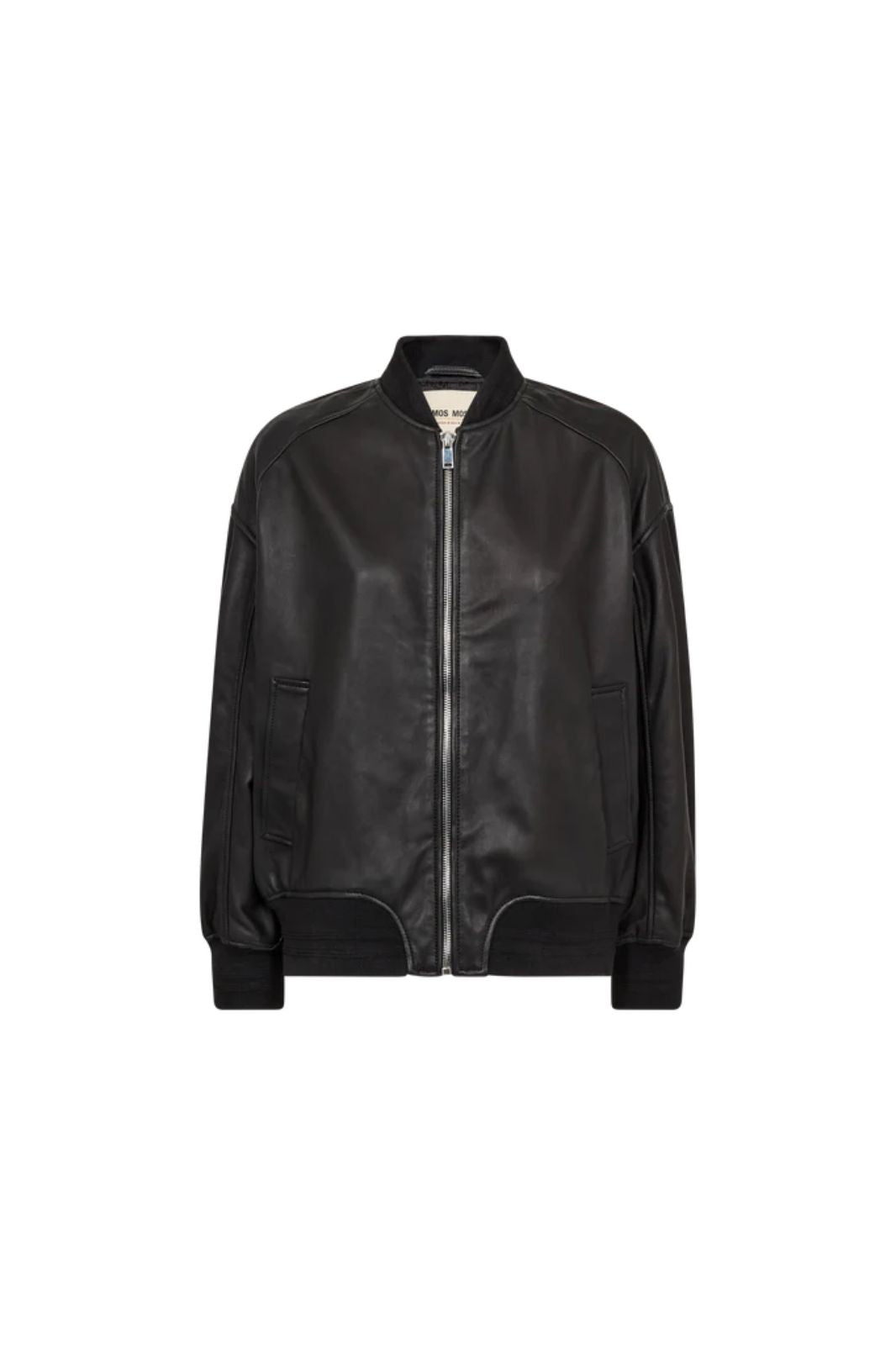 Ruby Leather Bomber Jacket