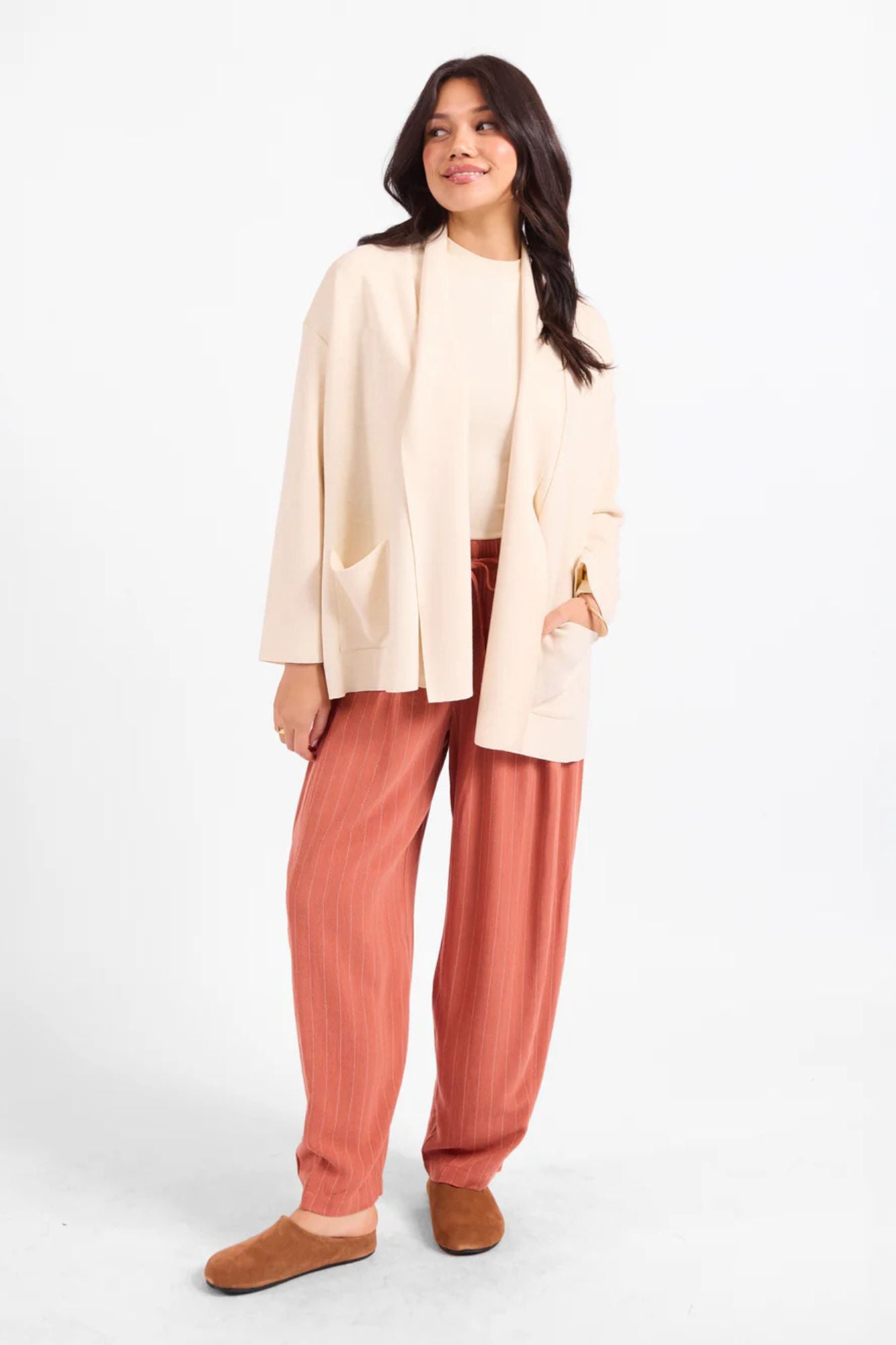 Alessia Shawl Collar Open Coat