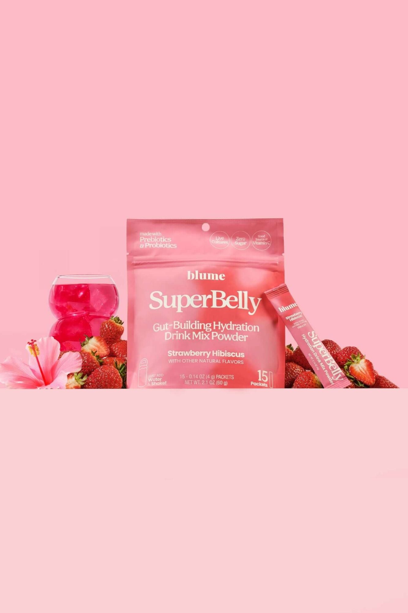 SuperBelly Strawberry Hibiscus