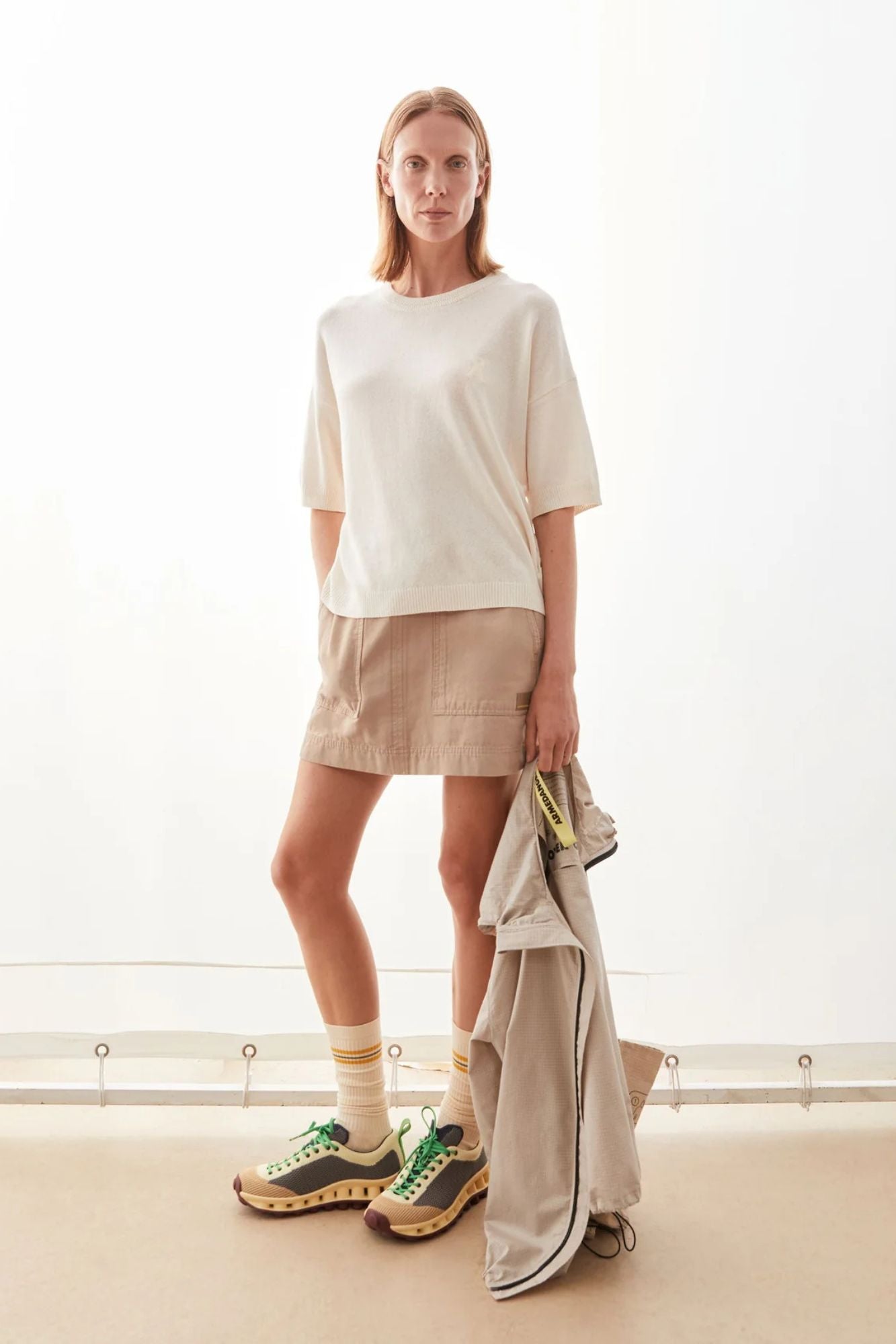 Short Sleeve Linen Blend Knit Sweater