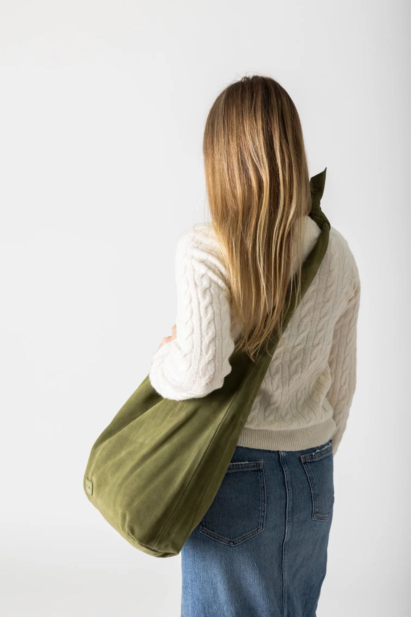 Knot Suede Shoulder Bag