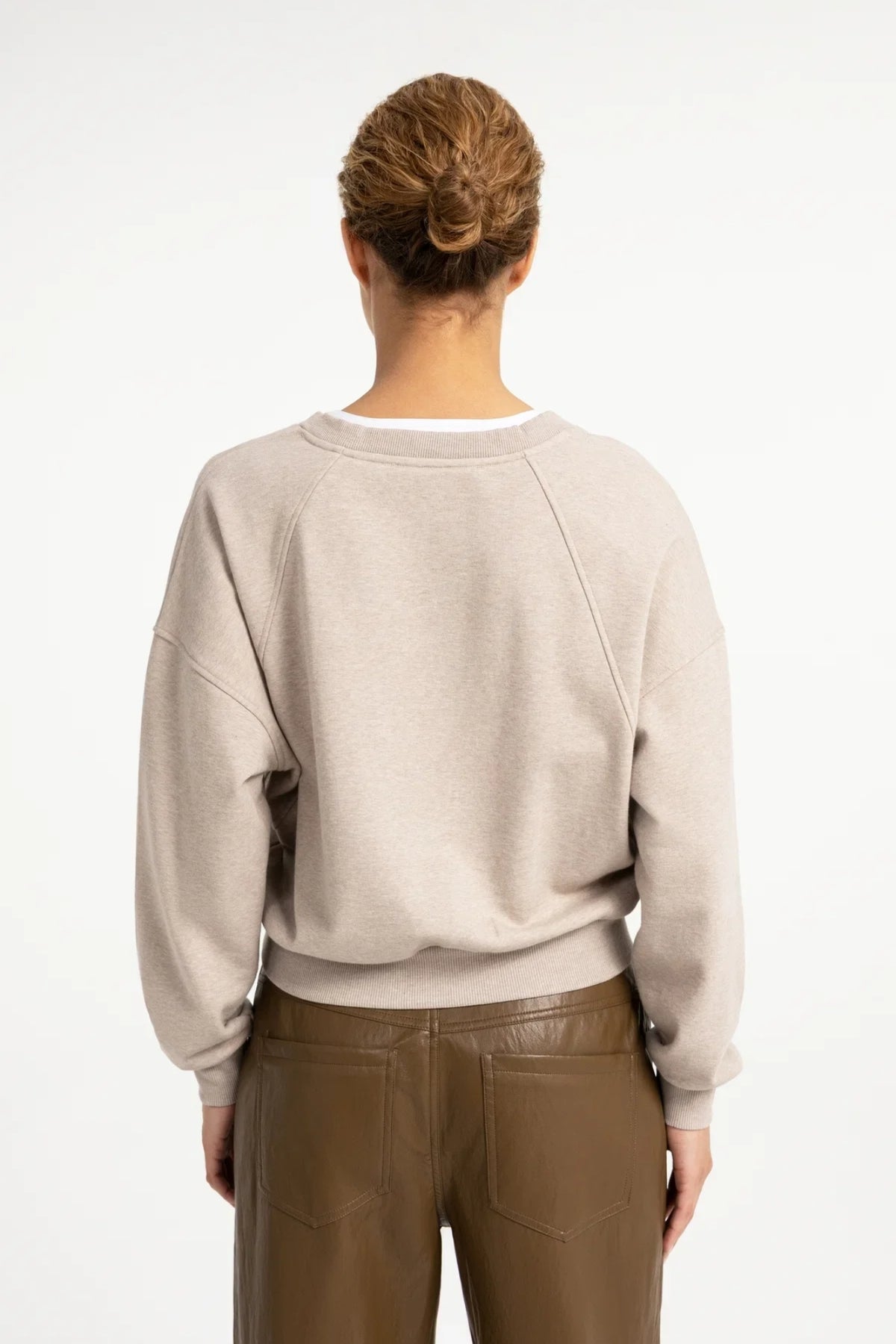 V-Neck Sweatshirt With Collar