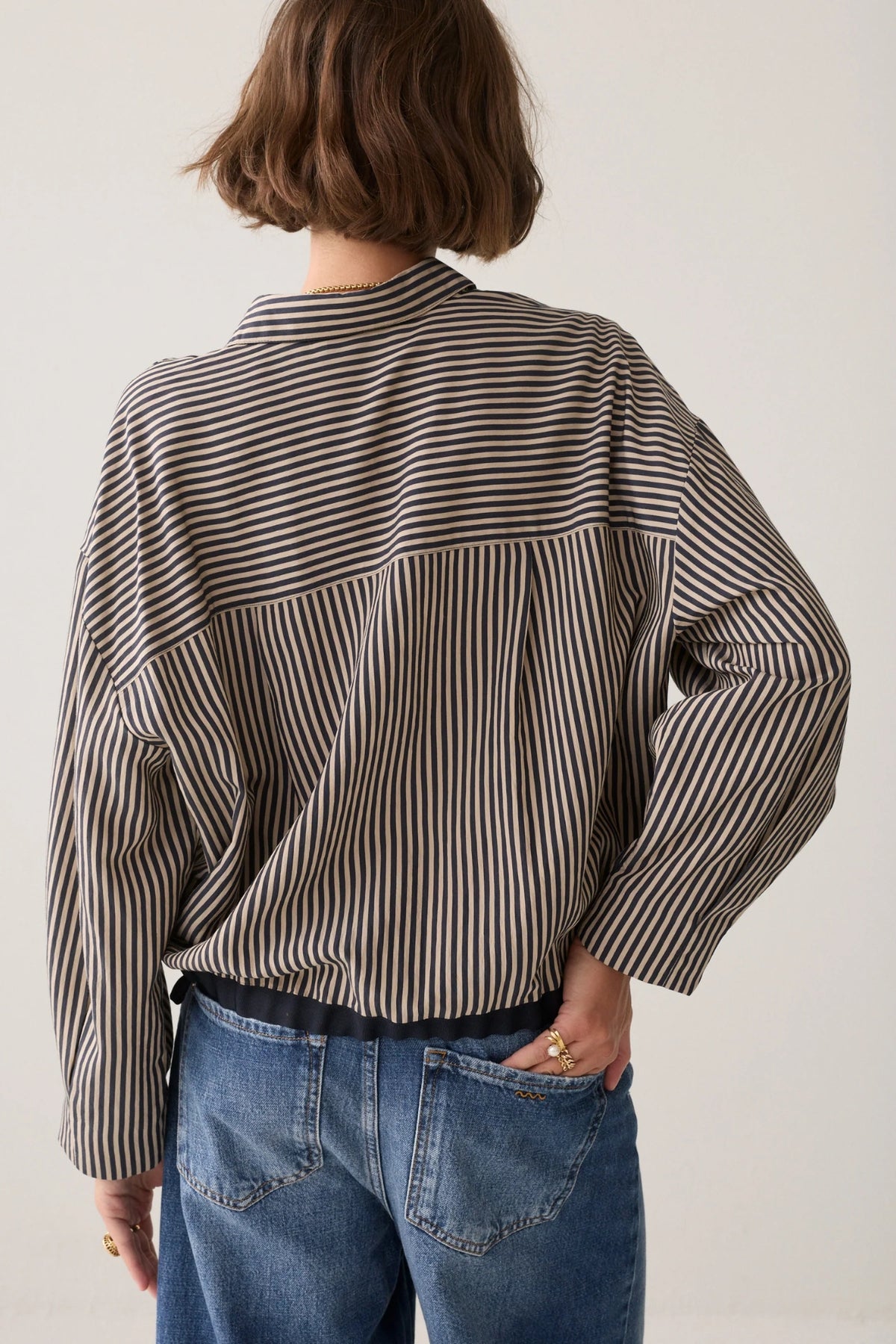 Boxy Two-Tone Blouse