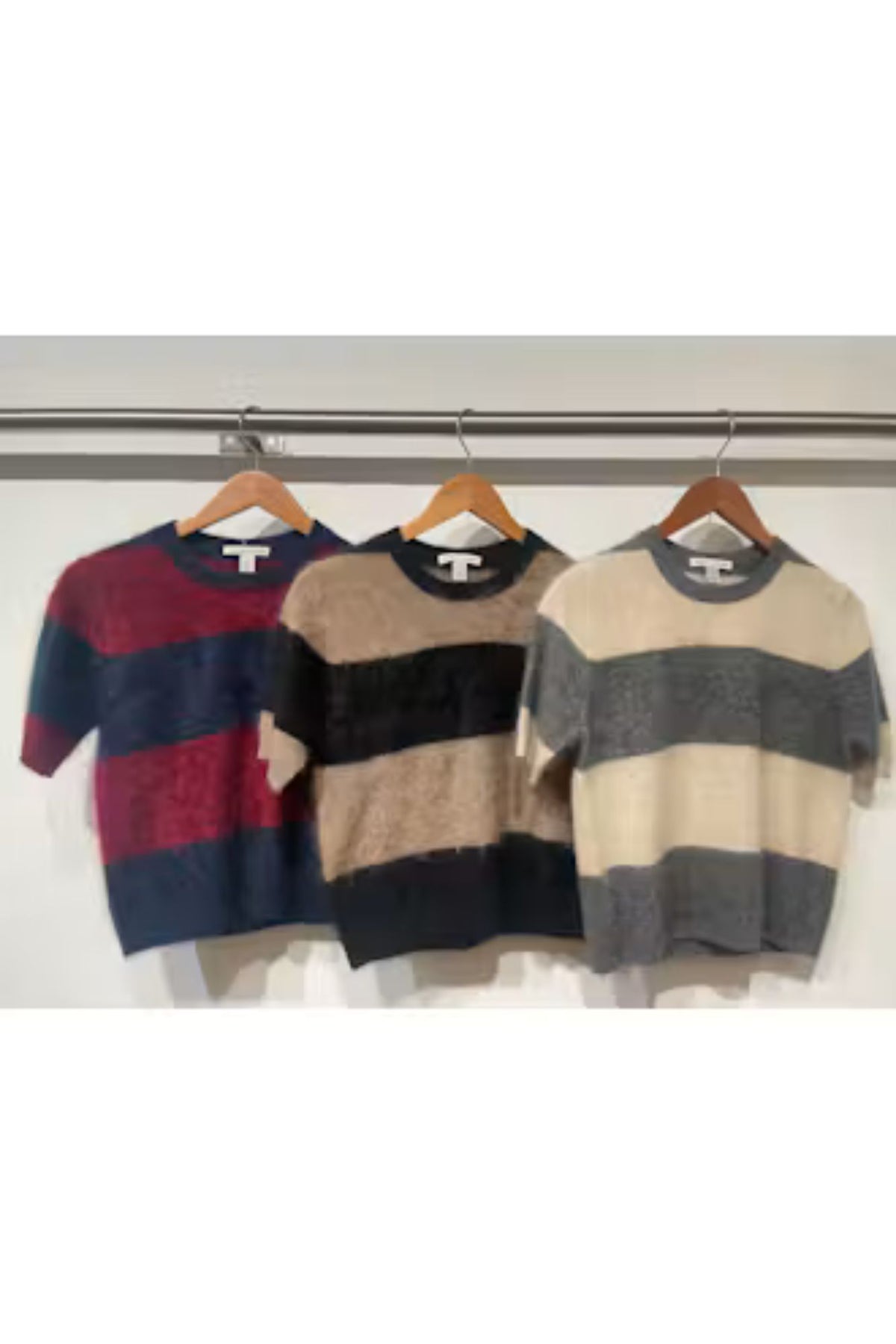Rugby Striped Cropped Crew
