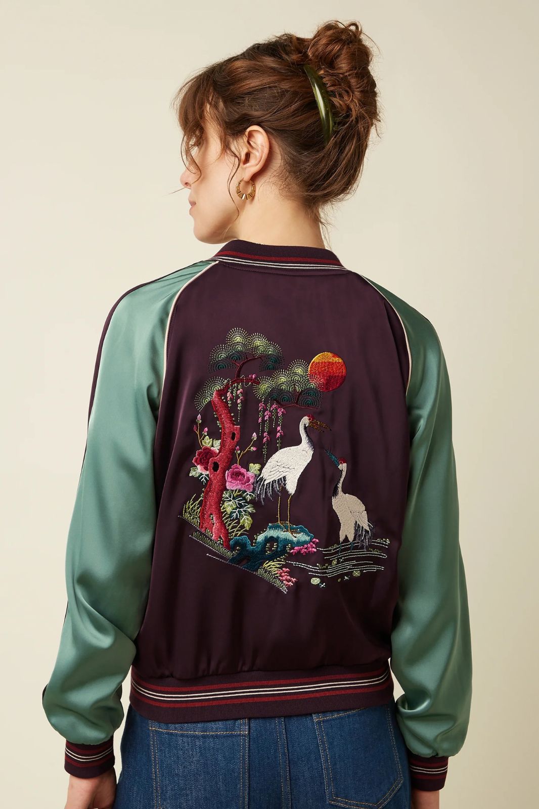 Satin Bomber Jacket