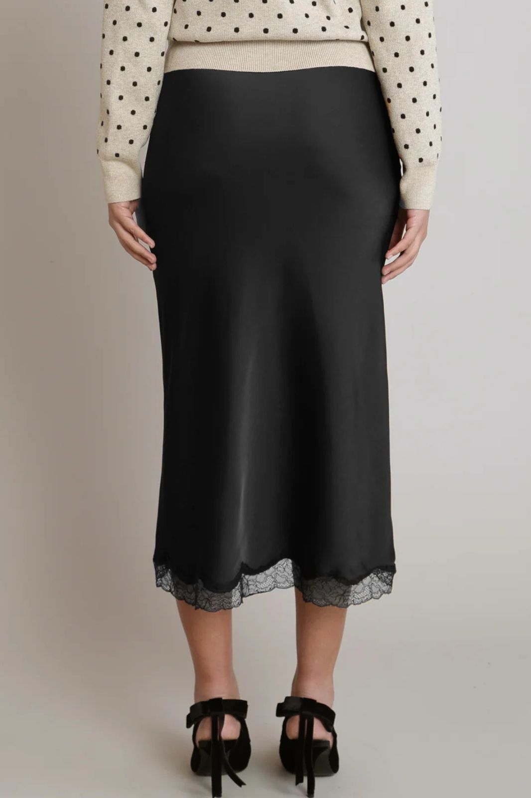 Satin Lace Skirt