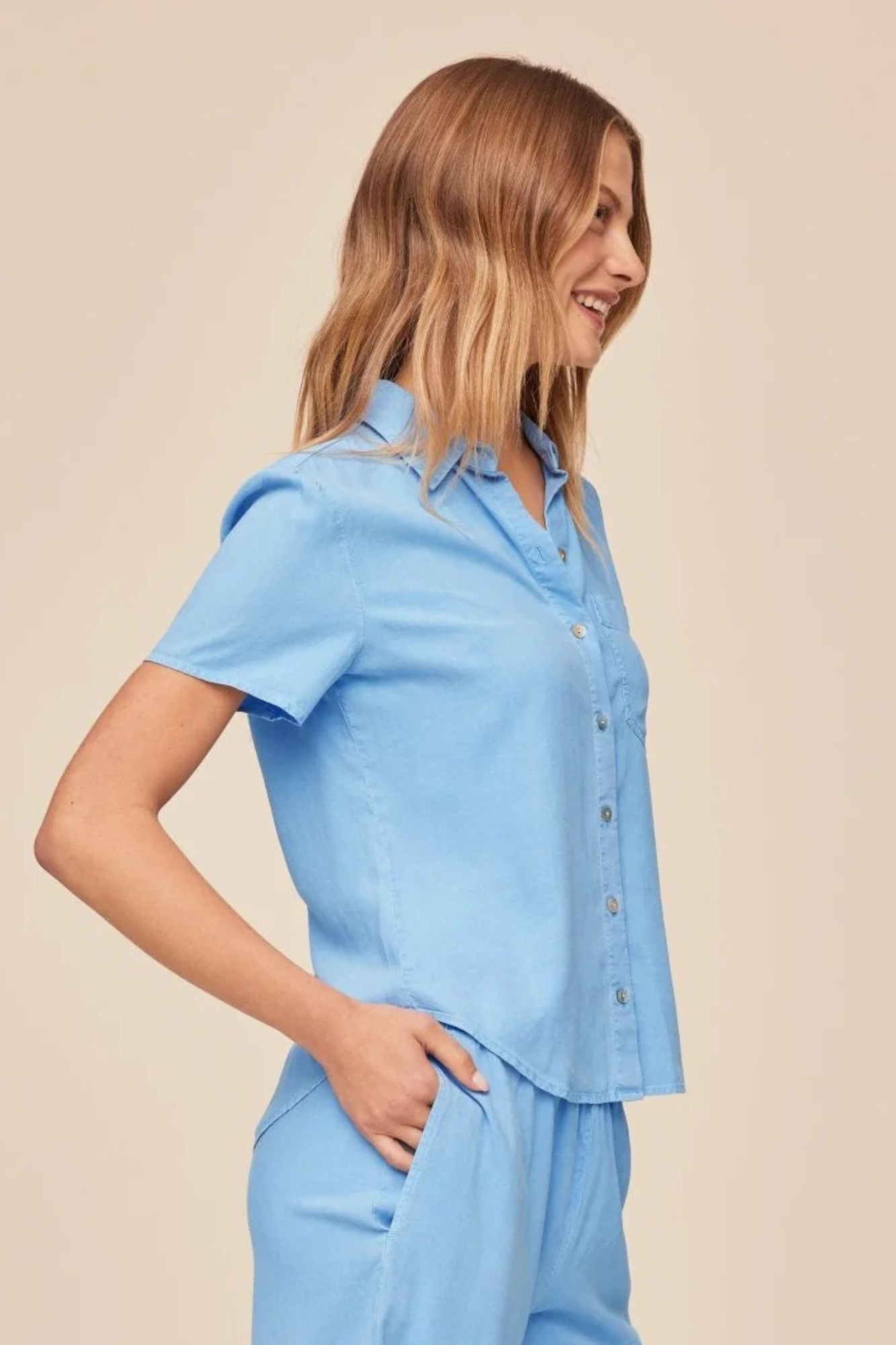 Short Sleeve Pocket Button Down Shirt