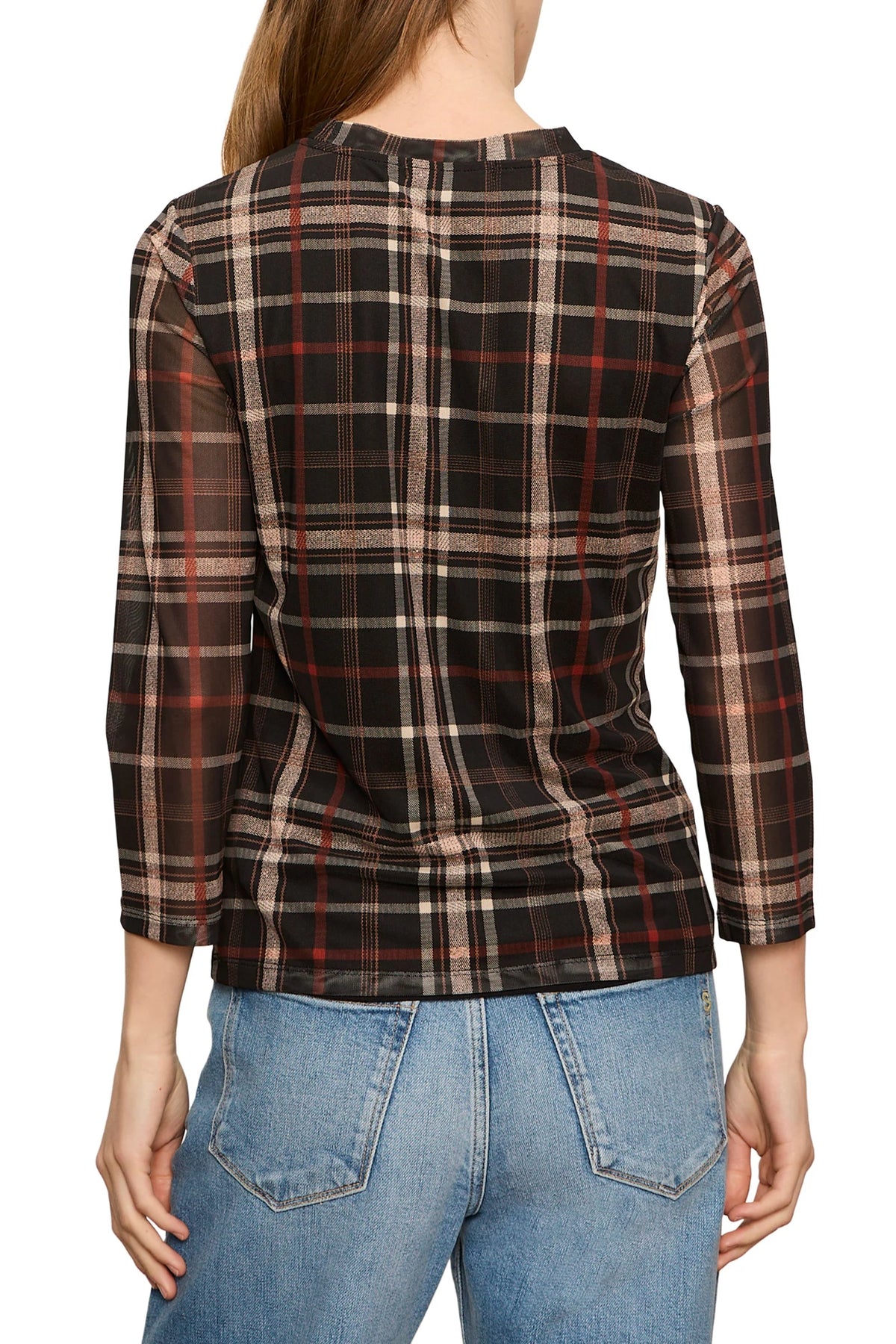 Mesh 3/4 Sleeve Top