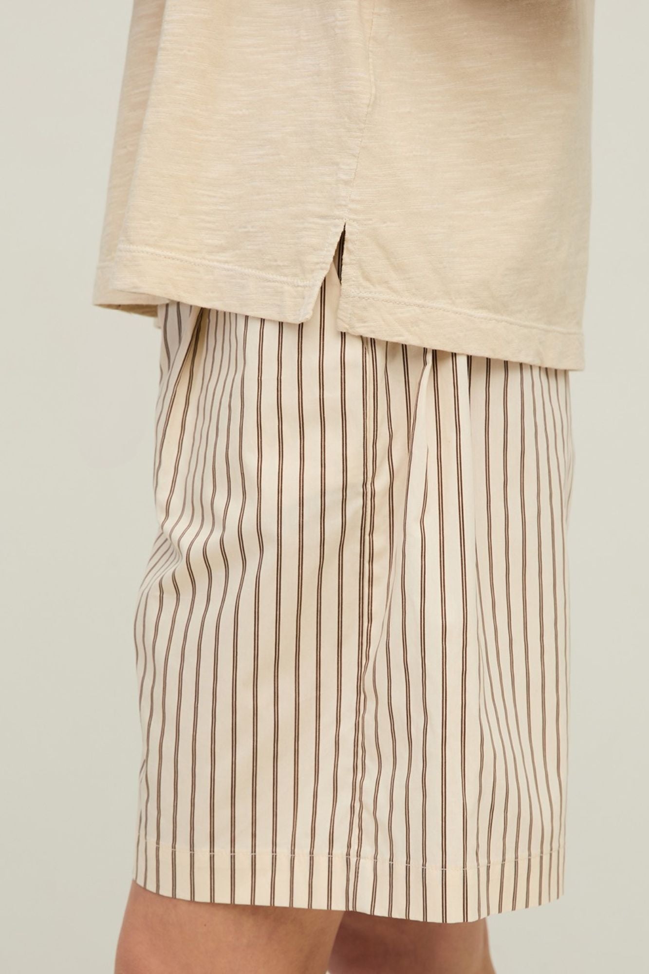Striped Poplin Shorts