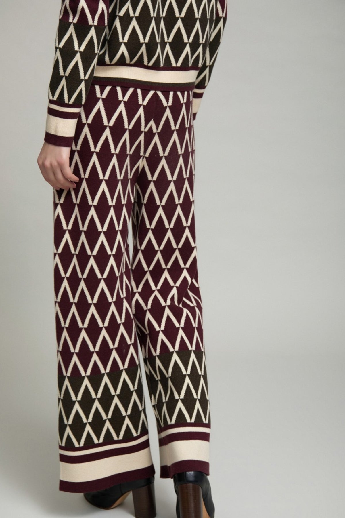 Geometric Jacquard Pants