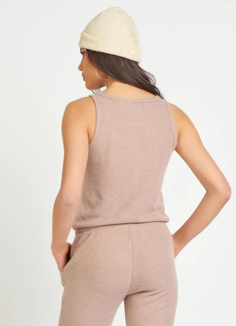 Mireille Front Snap Ribbed Jumpsuit