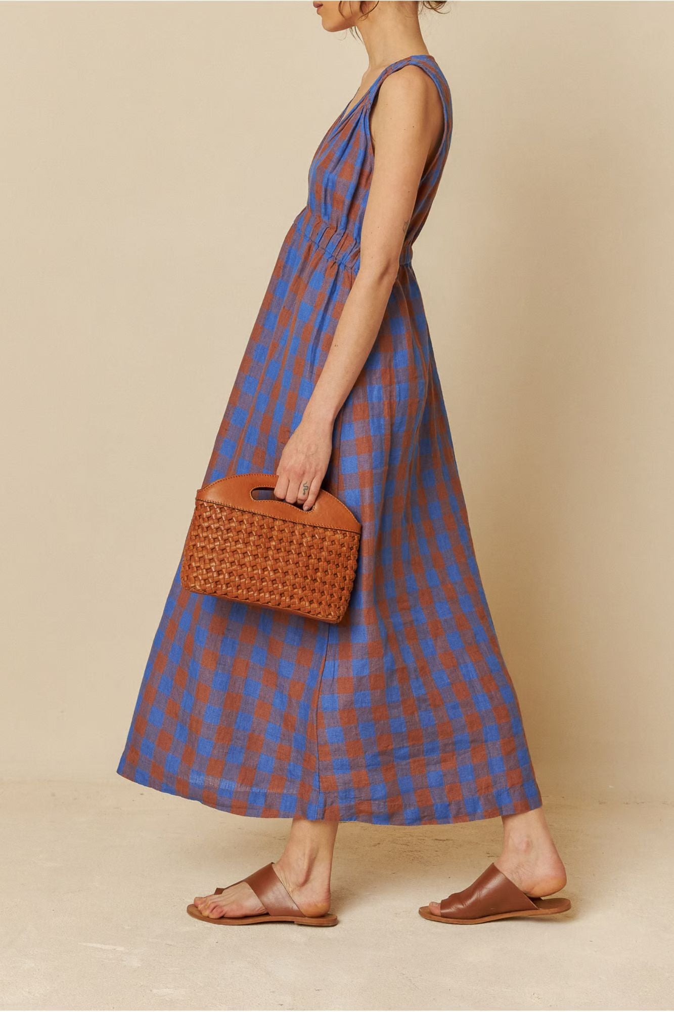 Long Checkered Dress