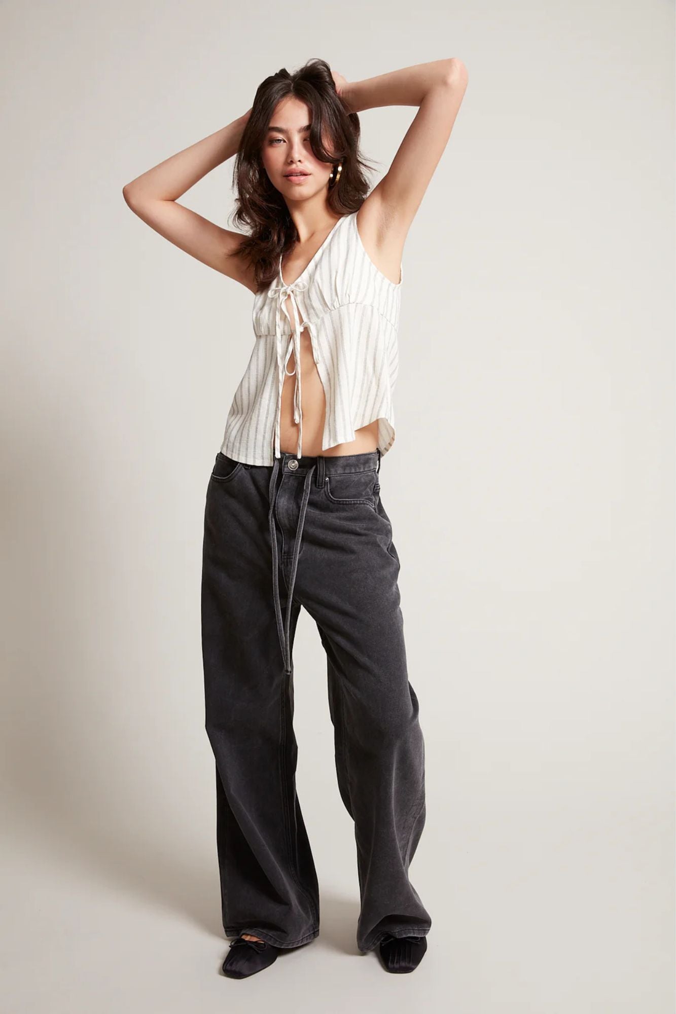 Lona Front Tie Top