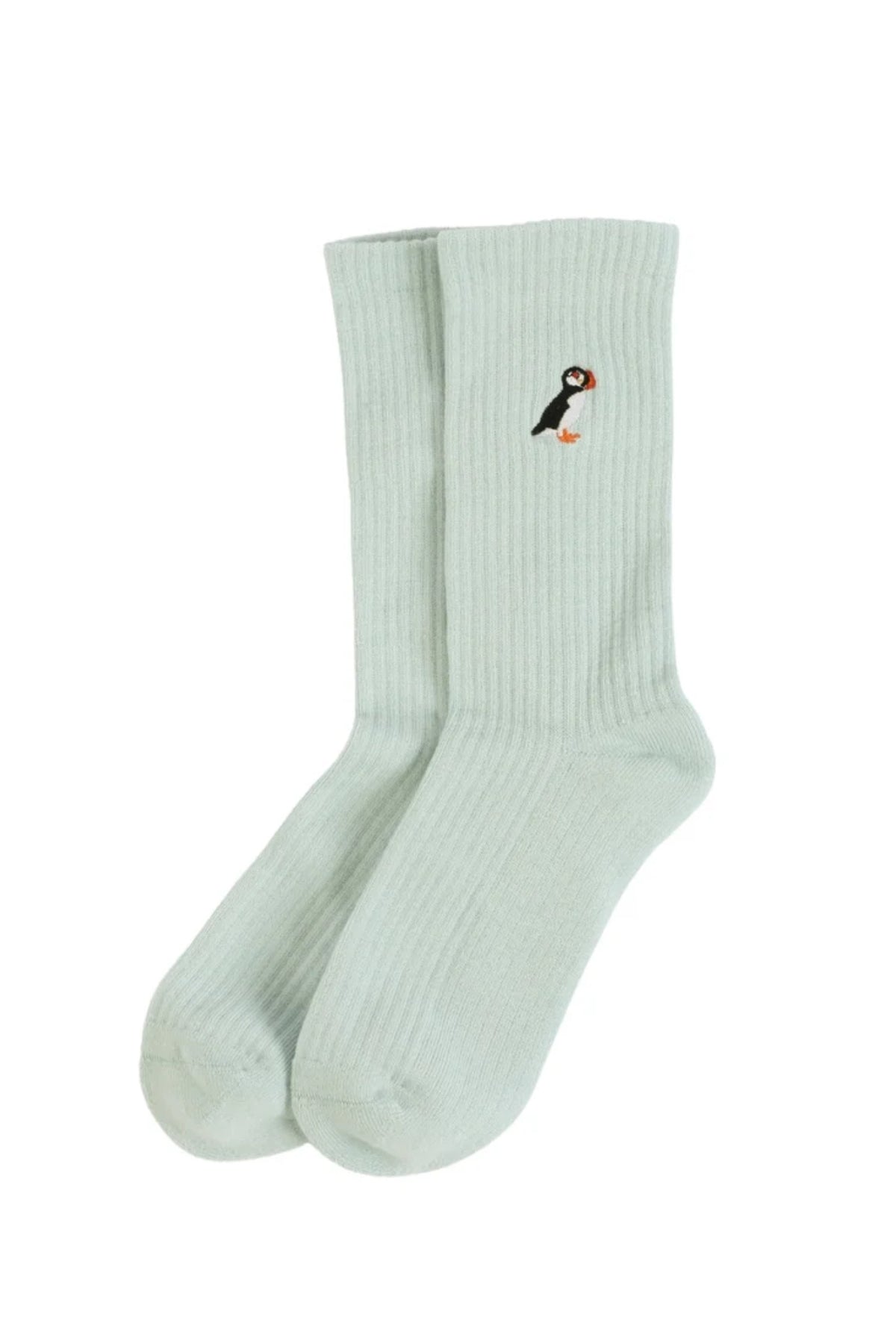 Ribbed Save the Puffins Socks