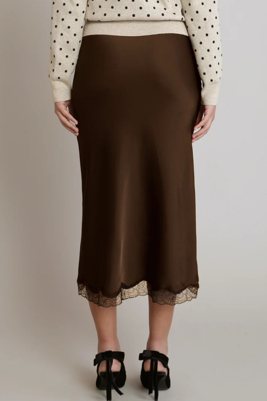 Satin Lace Skirt