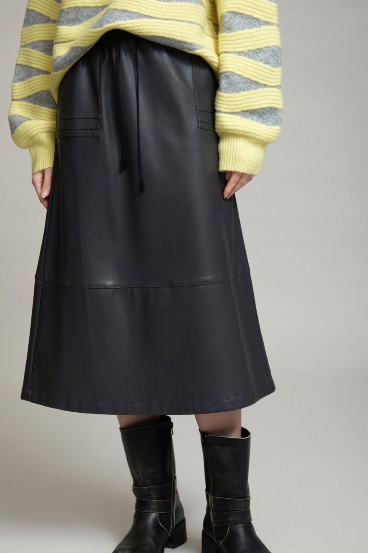 Faux Leather Skirt