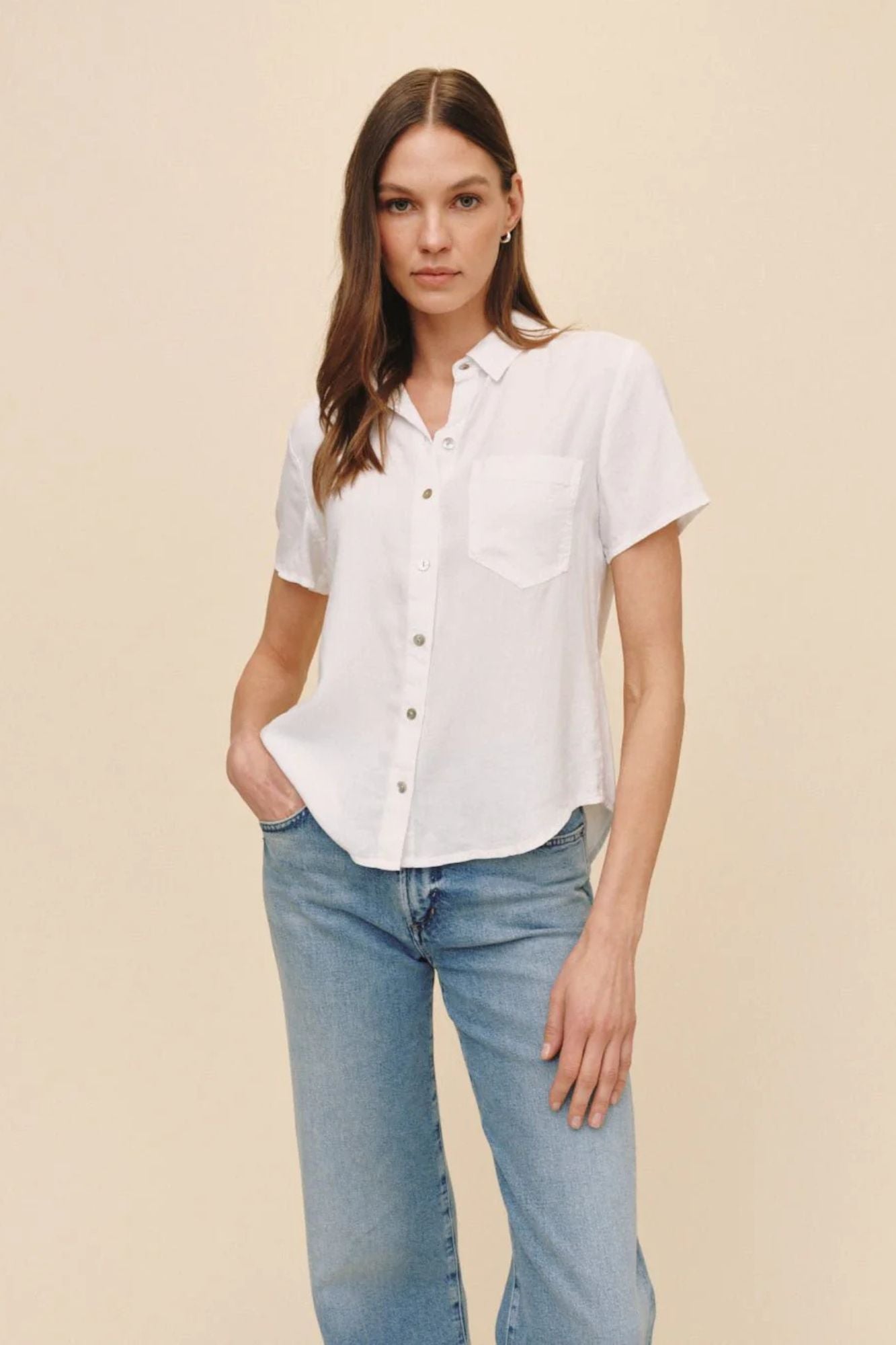 Short Sleeve Pocket Button Down Shirt