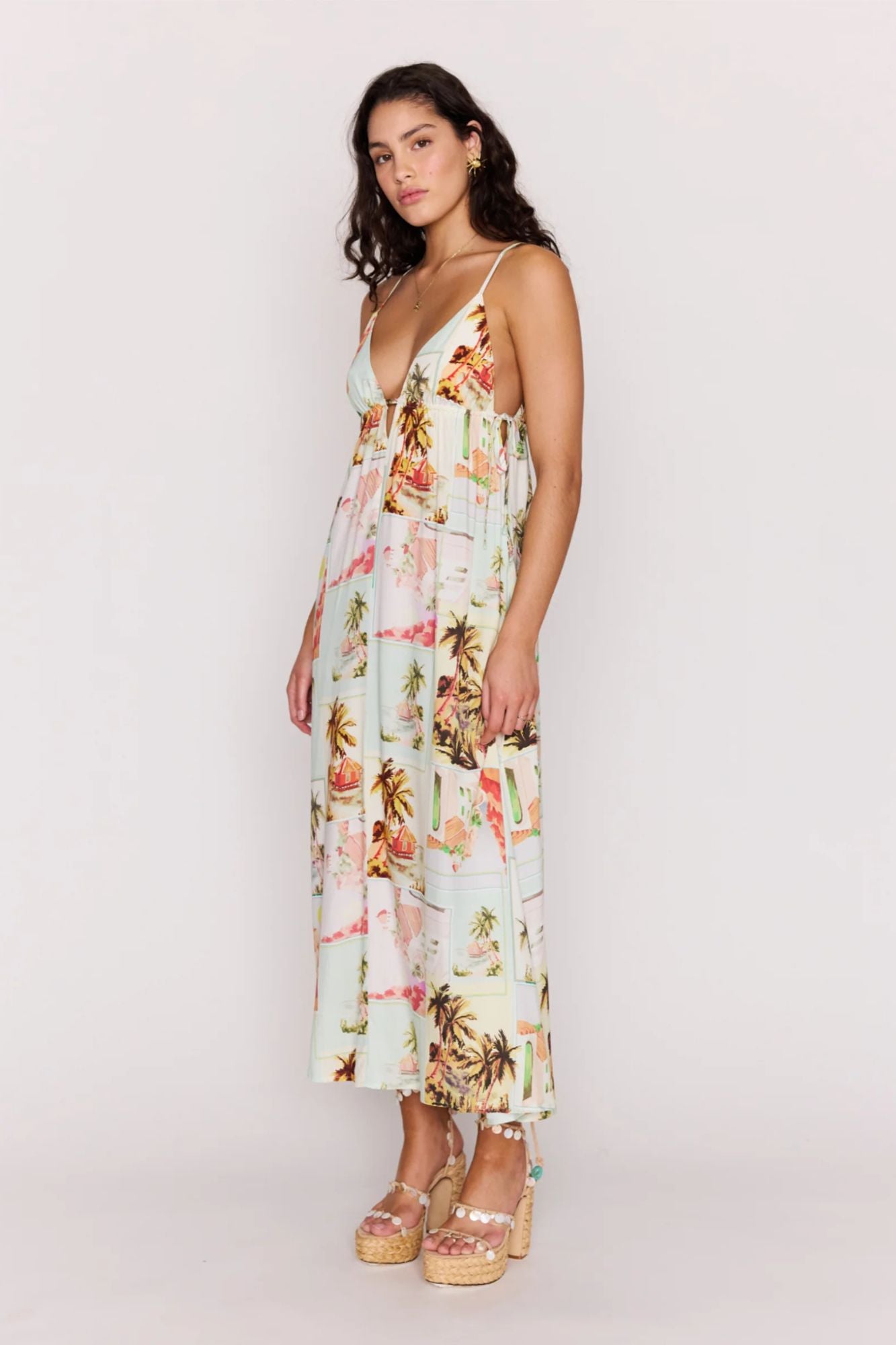 Dolce Deep Plunge Maxi Dress