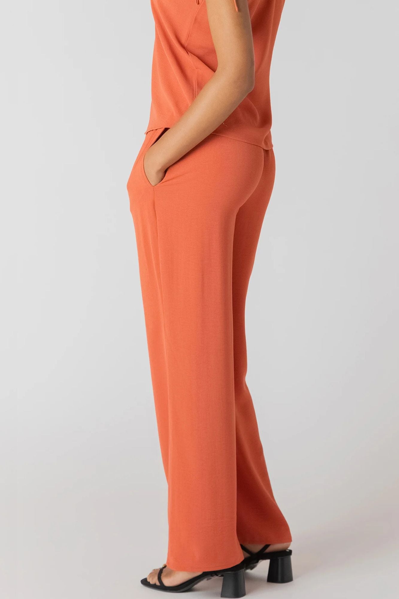 High Waist Flowy Wide Leg Pants