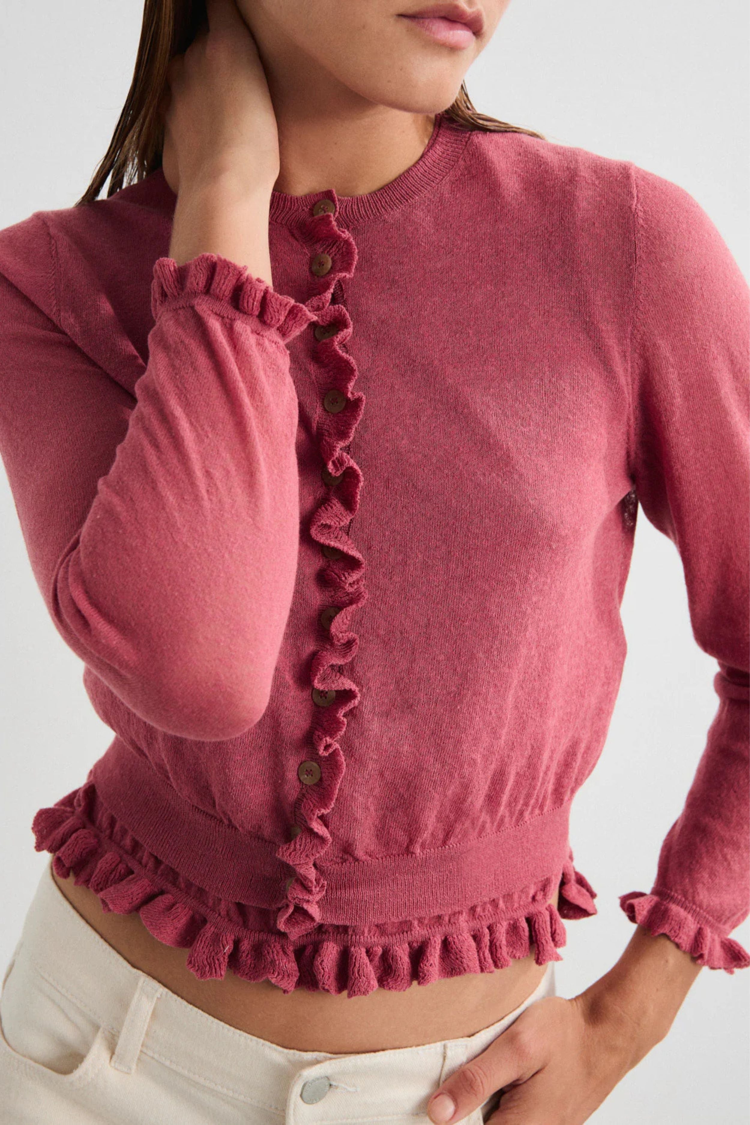 Mirri Cardigan With Ruffle