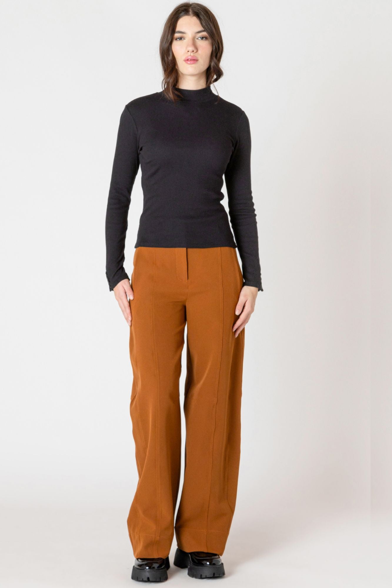 Ribbed Mockneck Top