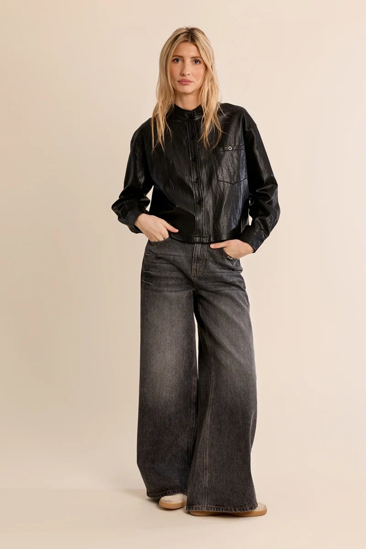 Faux Leather Jacket